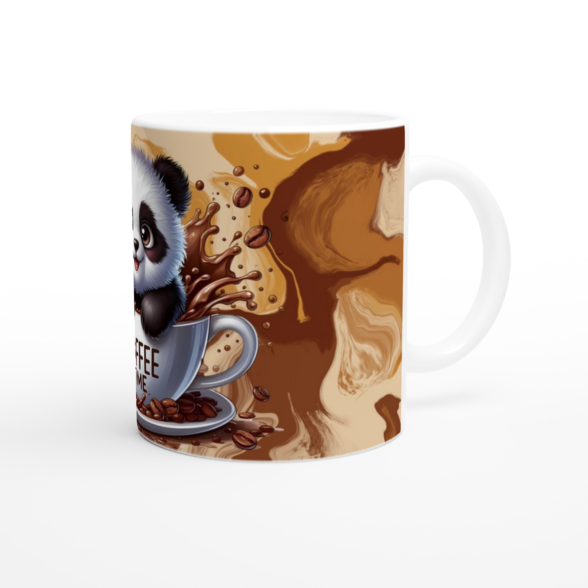 Vit 11oz keramisk mugg med lekfull panda och kaffe-motiv i flera färgstarka nyanser 9 dd33081c-eab2-4edb-b191-62e972adaf78