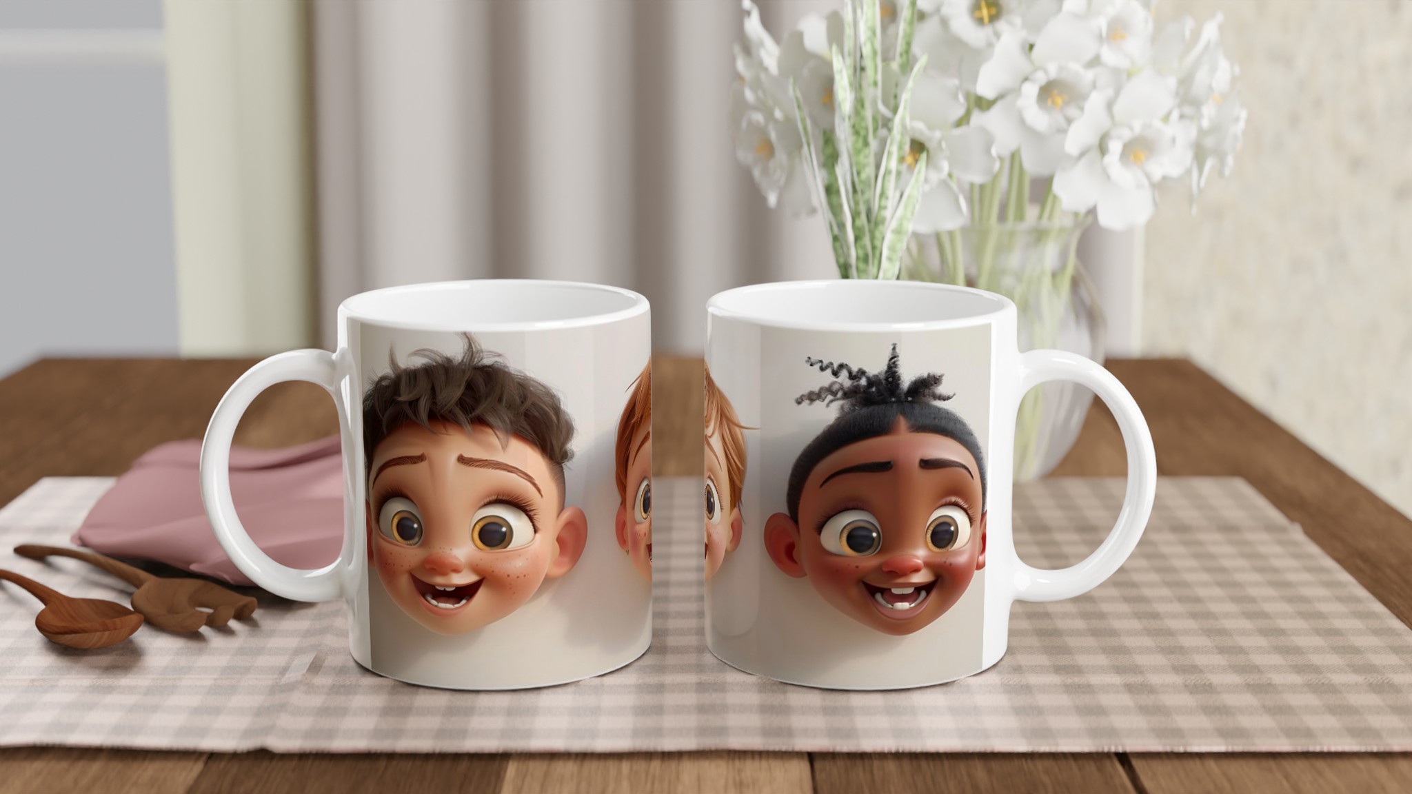 Glädjefulla Barnansikten Keramikmugg – Livliga Barndomsglädje i 7 Färger 10 dd3768d1-2dda-449c-a752-0a955b839053