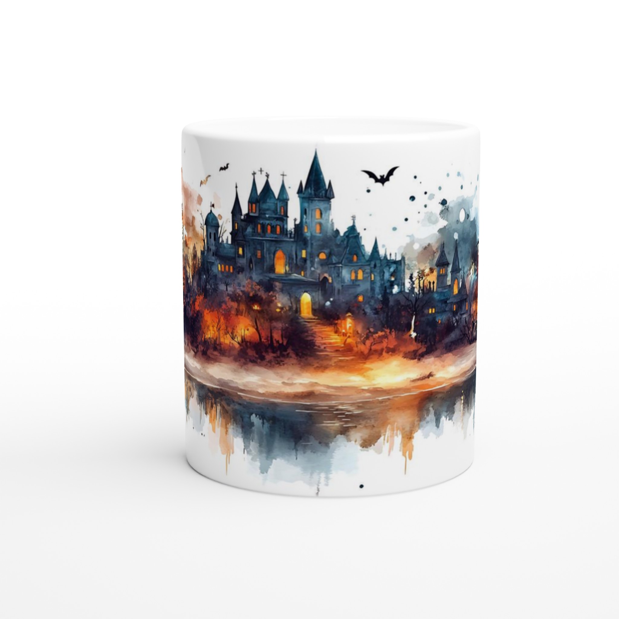 Mystisk Slott-mugg i Akvarell – 11 oz keramisk mugg för Halloween & Sagofantaster 8 dd867eb6-2d46-4417-b8af-b8748b7a8c0a
