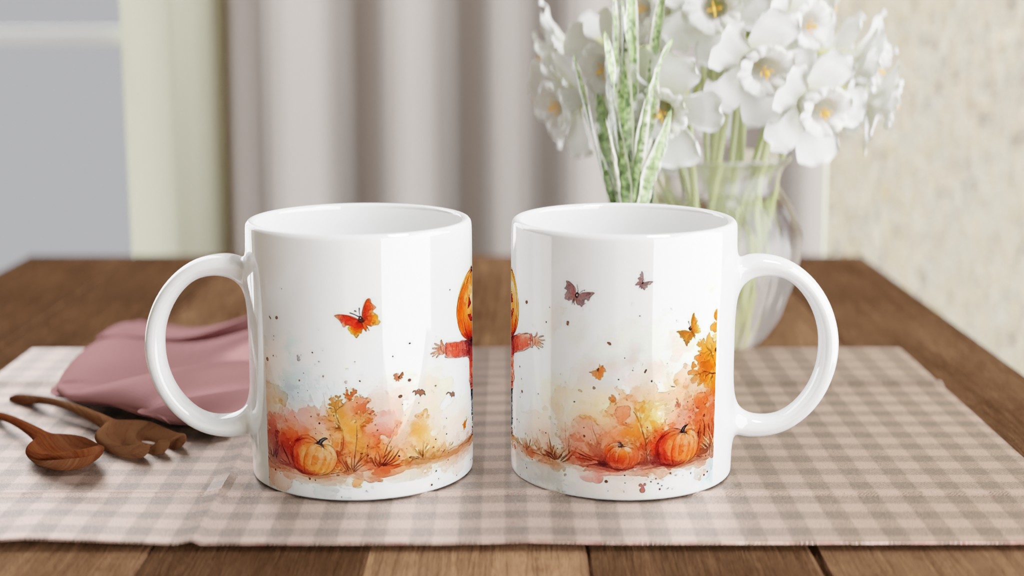 Lekfull Halloween Pumpa Mugg - Charmig Höstdesign i Valfri Färg, 11 oz Keramik 11 dd8bee36-7a97-4b64-aa8d-8f16fd0f3041