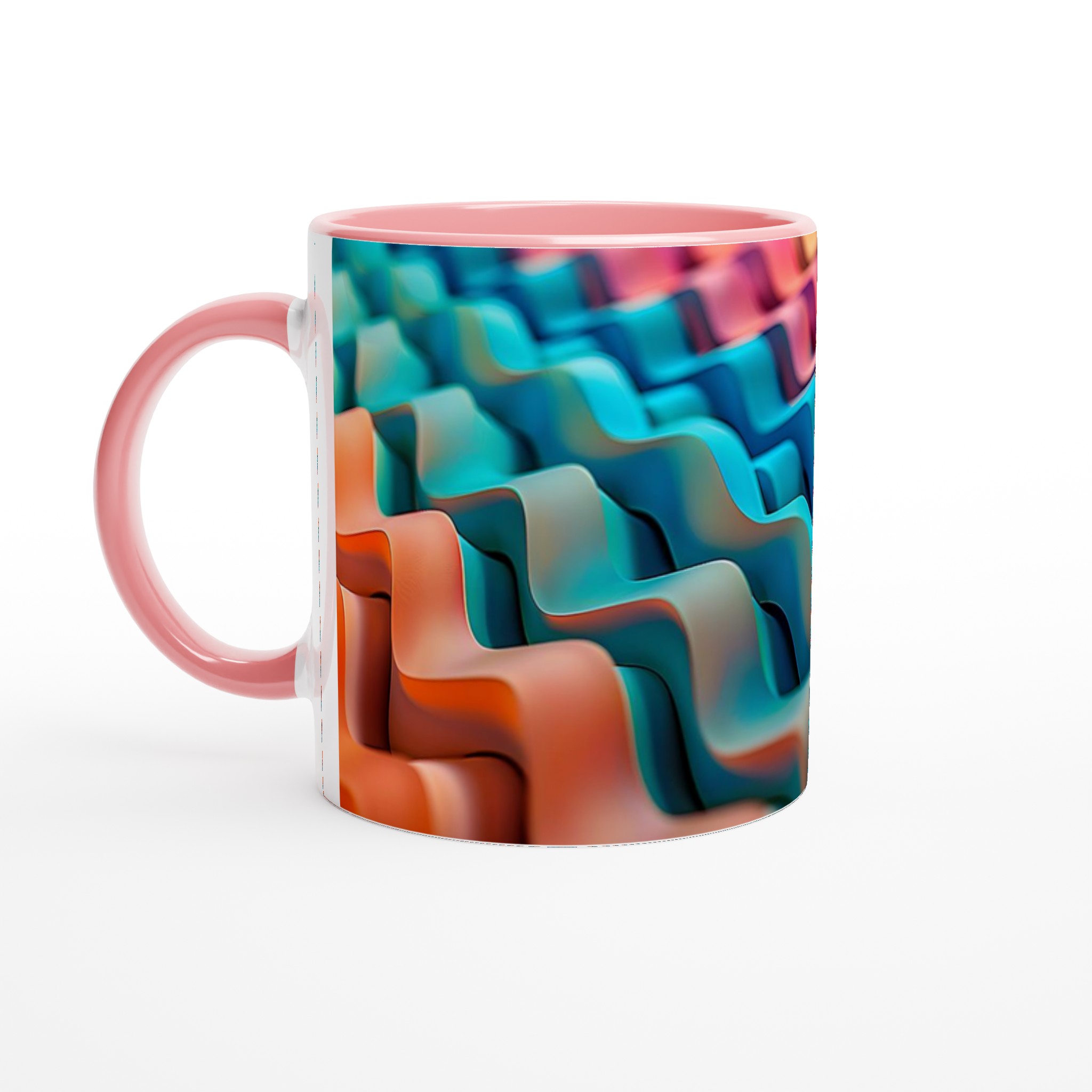 Abstrakt Vågformad 11oz Keramisk Mugg – Färgglad Design för en Unik Kaffeupplevelse 6 dd9ad3e3-c758-403f-b96b-51a771db7009