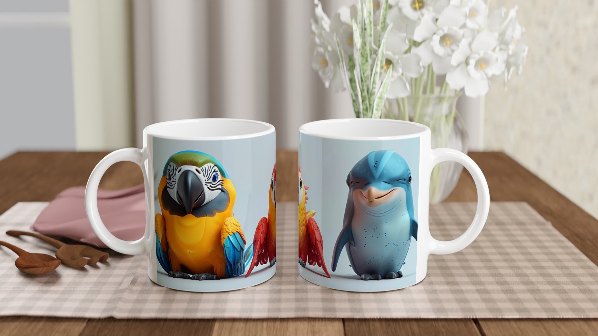 Söta Tropiska Vänner Keramikmugg – Din Favorit för Kaffe och Te i Valfri Färg! 10 ddabaf47-ed77-42da-bb01-52a6560fbb13