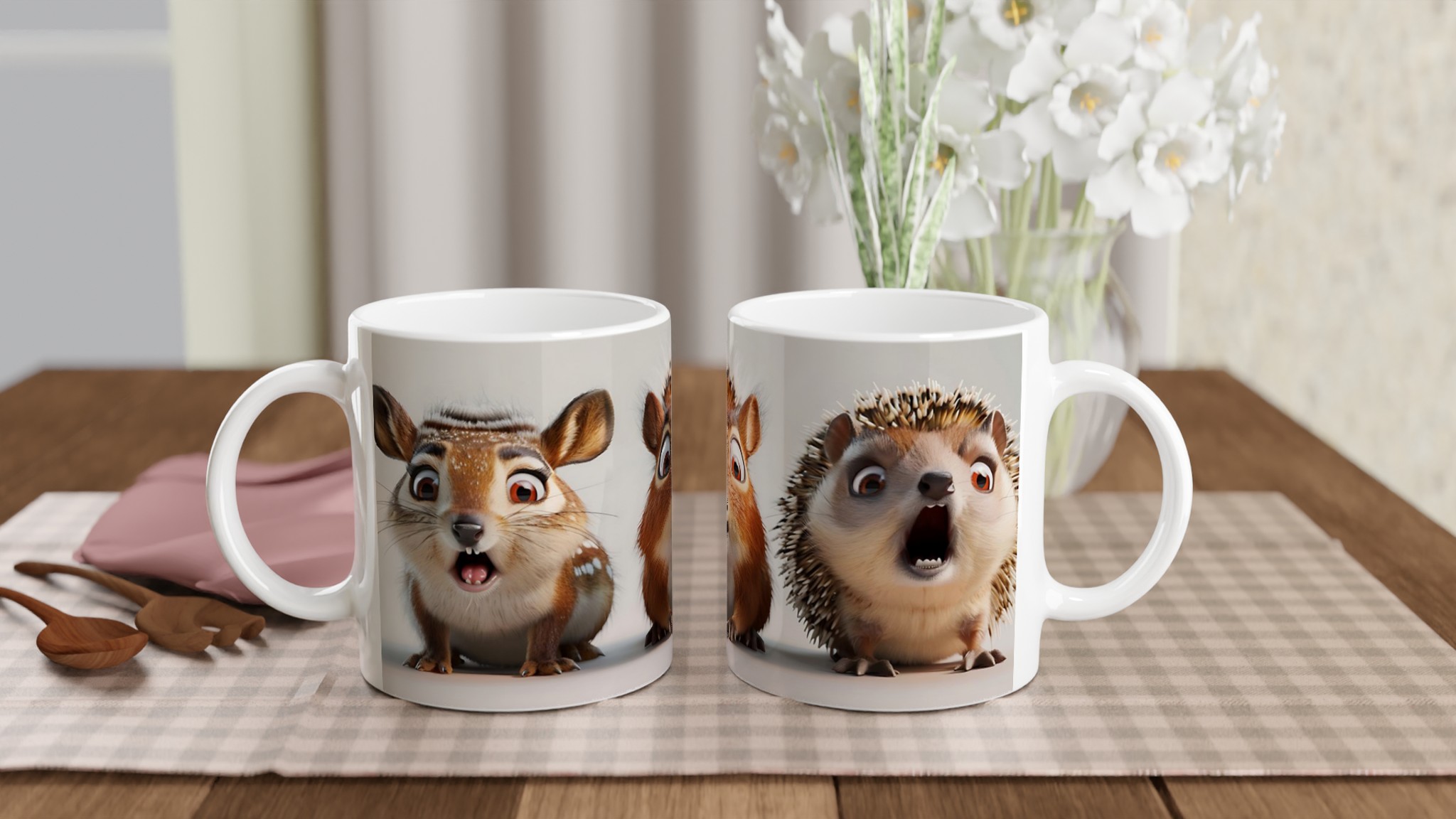 Förvånade Djur 11oz Keramikmugg – Chockade Vänner för Kaffe & Te i 7 Färger! 10 ddbf8f4a-3f88-4f4e-b751-487485c20ec0