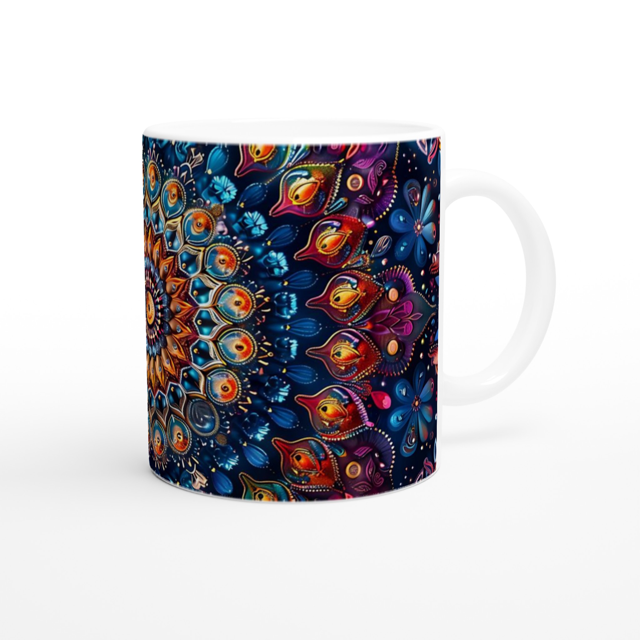 Kosmisk Mandala Keramikmugg - 11oz, Levande Design i Valfri Färg 9 ddc742b3-a066-4ac5-a7b7-c2a76b954bf4