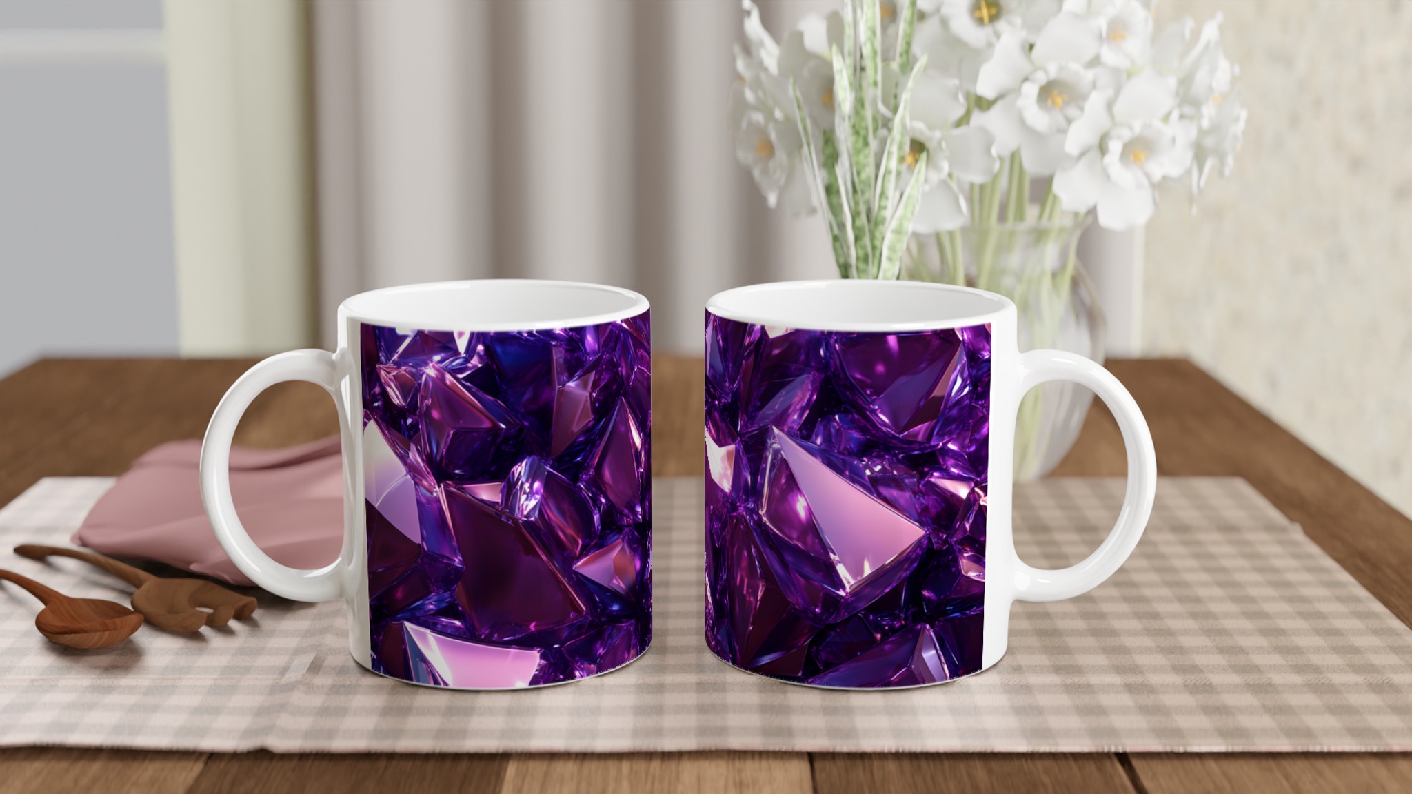 Lyxig ametistmönstrad 11oz keramikmugg – Perfekt för kaffe & te i din favoritfärg! 10 ddda06d7-9b2f-45ef-a346-d4f438a6f82c