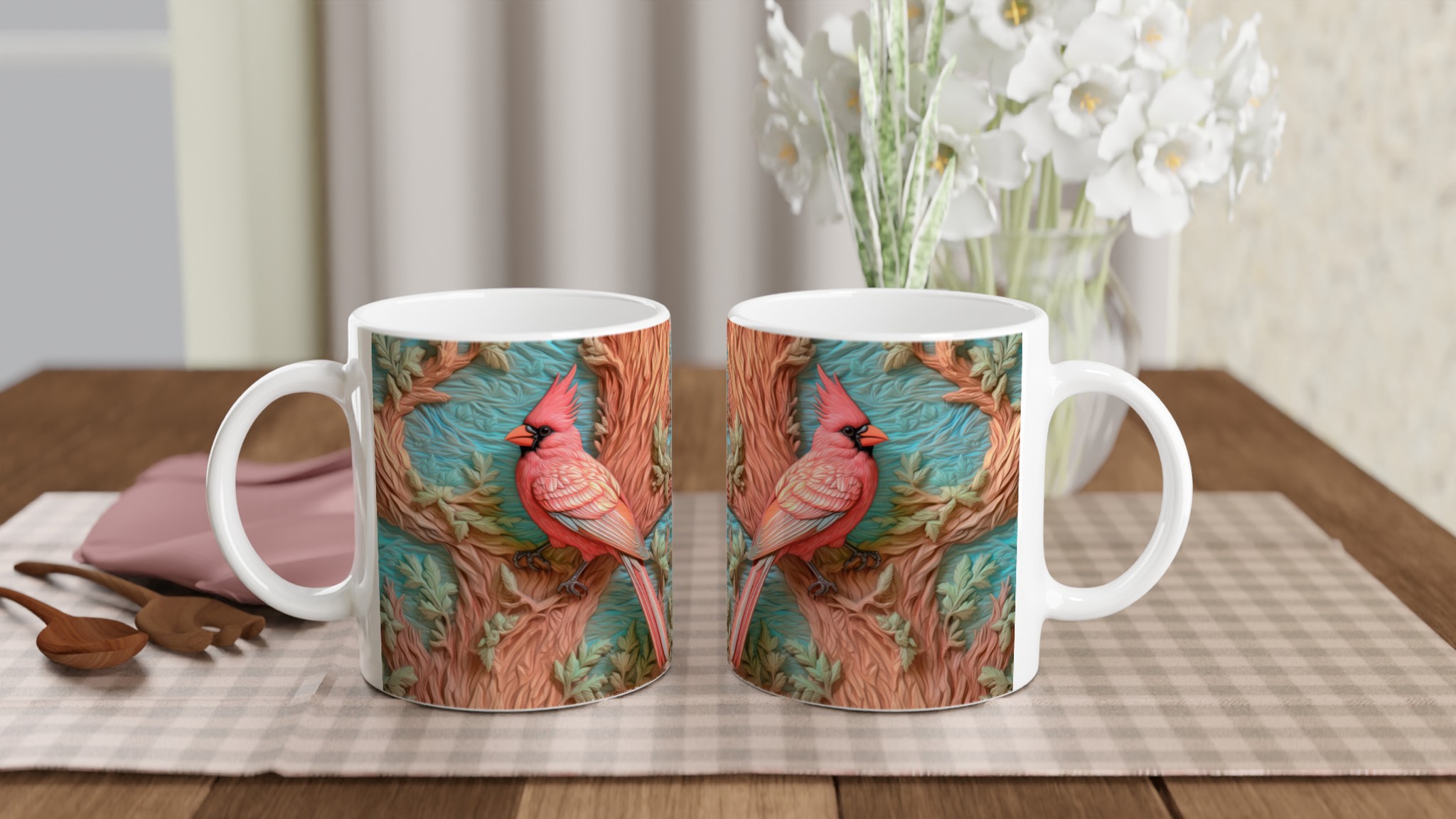 Keramisk mugg 11oz med livfull kardinaldesign – välj bland sju färgstarka keramiska nyanser 10 de043cfe-fbe1-42f6-a0fb-d2825bf726f1