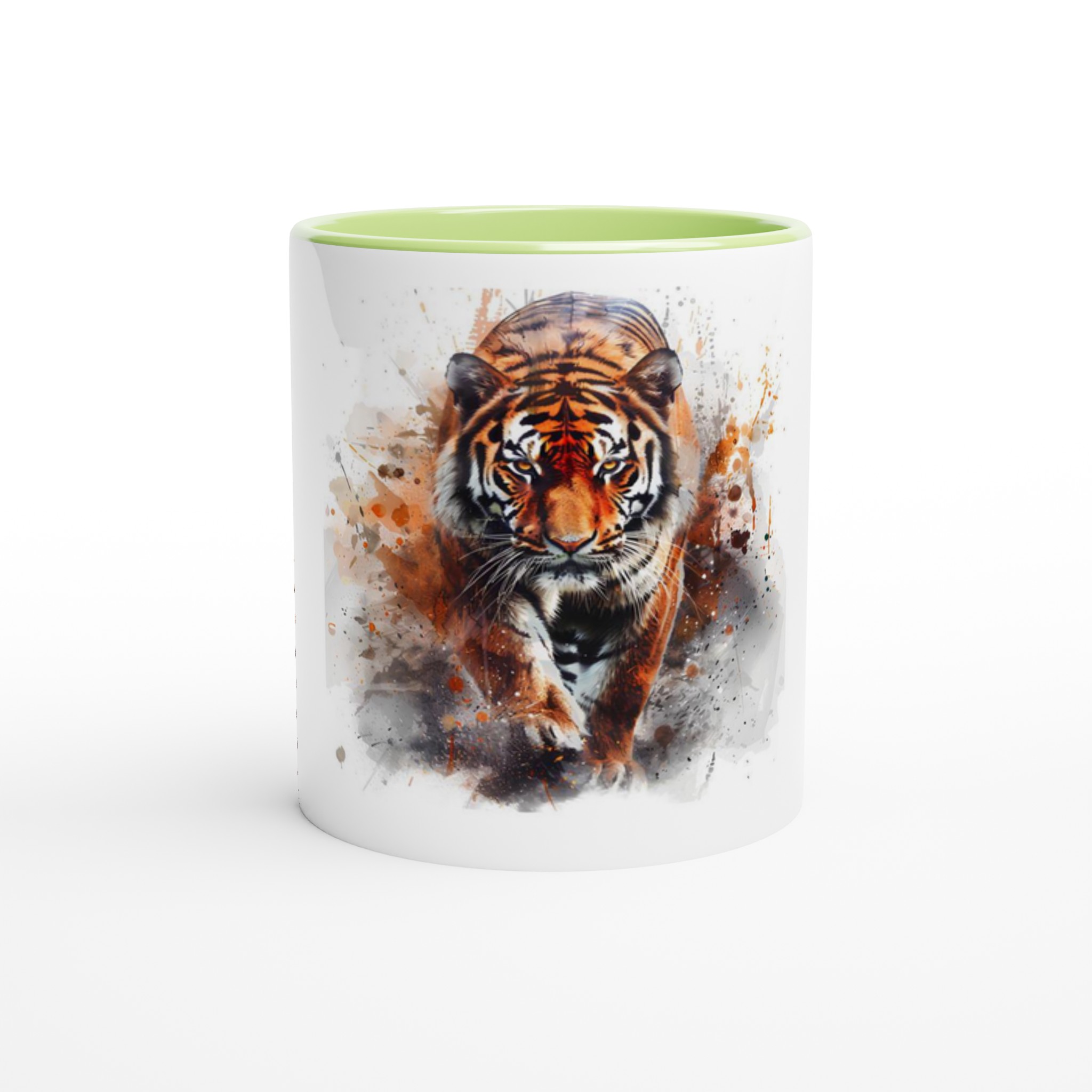 Majestätisk Tiger Akvarell 11oz Keramisk Mugg – Färgad Insida & Handtag i sex djärva nyanser 4 de0574c5-0aaa-4343-a707-2fa38f532239