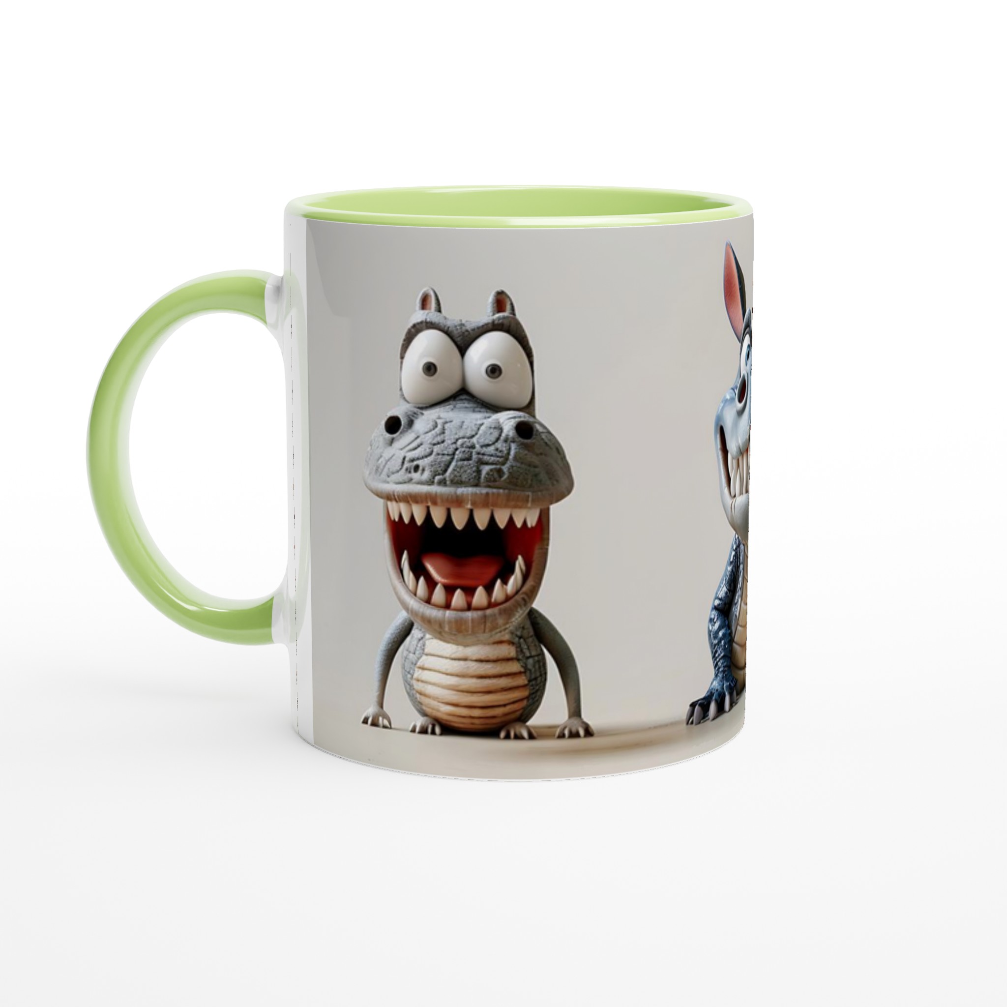 Skrattande Tecknade Djur Mugg – Vit 11oz Keramisk Mugg för Ditt Roligaste Kaffe 7 de5497d7-3986-4be3-a7f5-c78e00432e51
