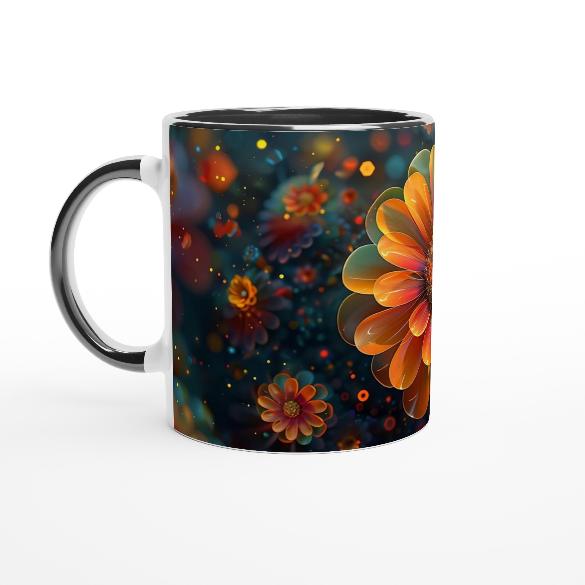 Magisk Blomsterprakt 11oz Keramikmugg – Färgglad Skimmer och Levande Tryck 4 de7c2322-5cd5-49c6-8d9c-6247fc1c2d61