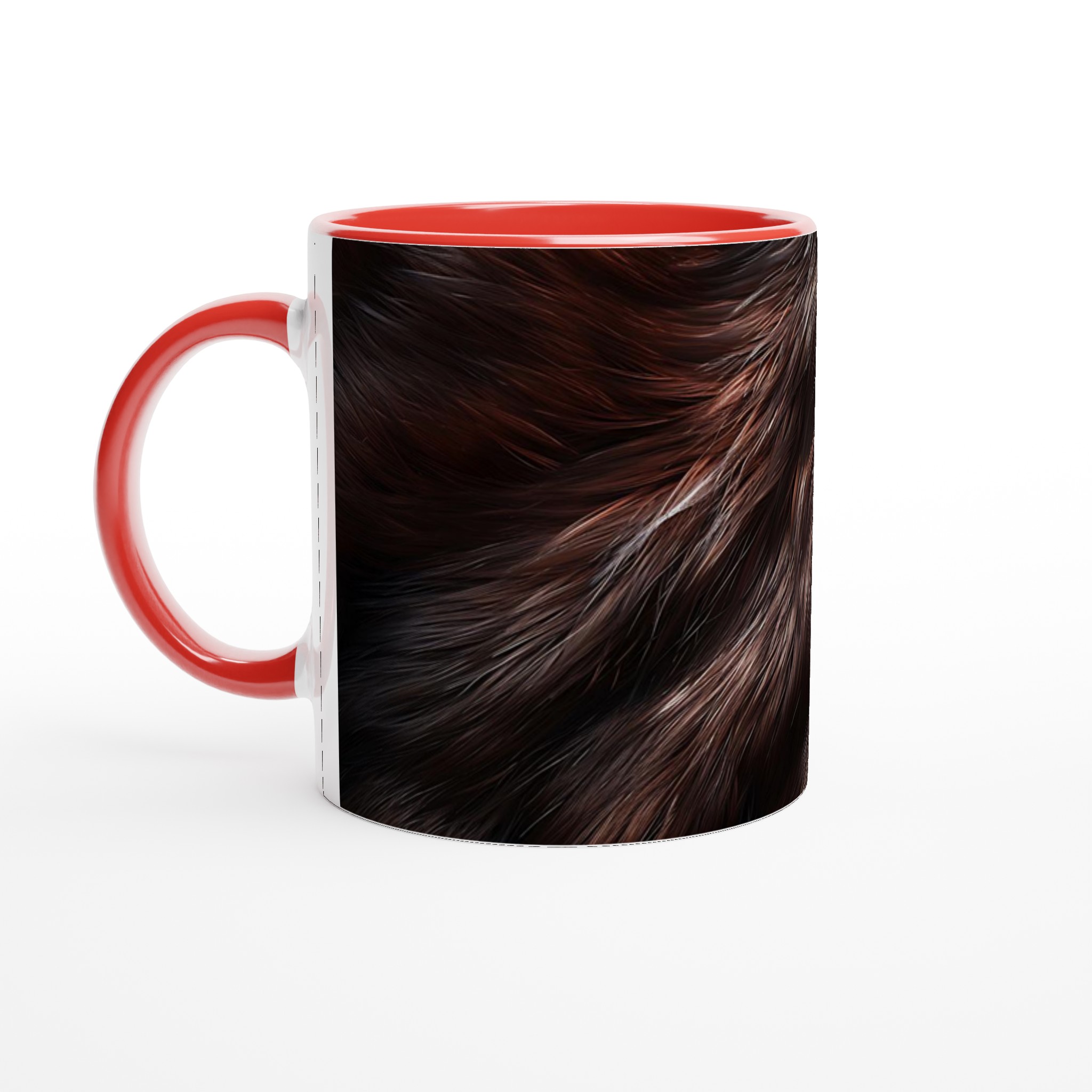 Vit 11oz keramisk mugg med varm, levande pälsdesign i flera färger 5 deb58c5c-5138-4e97-b873-002a7aea8c4e