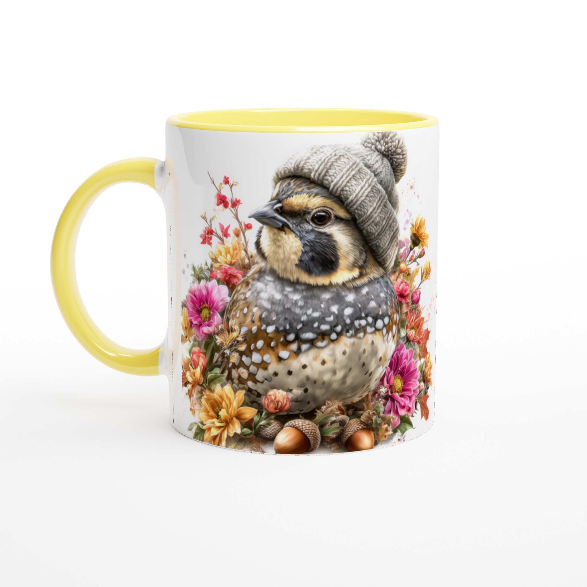 Vit 11oz keramisk mugg med charmigt vinterfågelmotiv i valfri färg 3 deef728f-ae6d-47d6-8596-1ace86c06721
