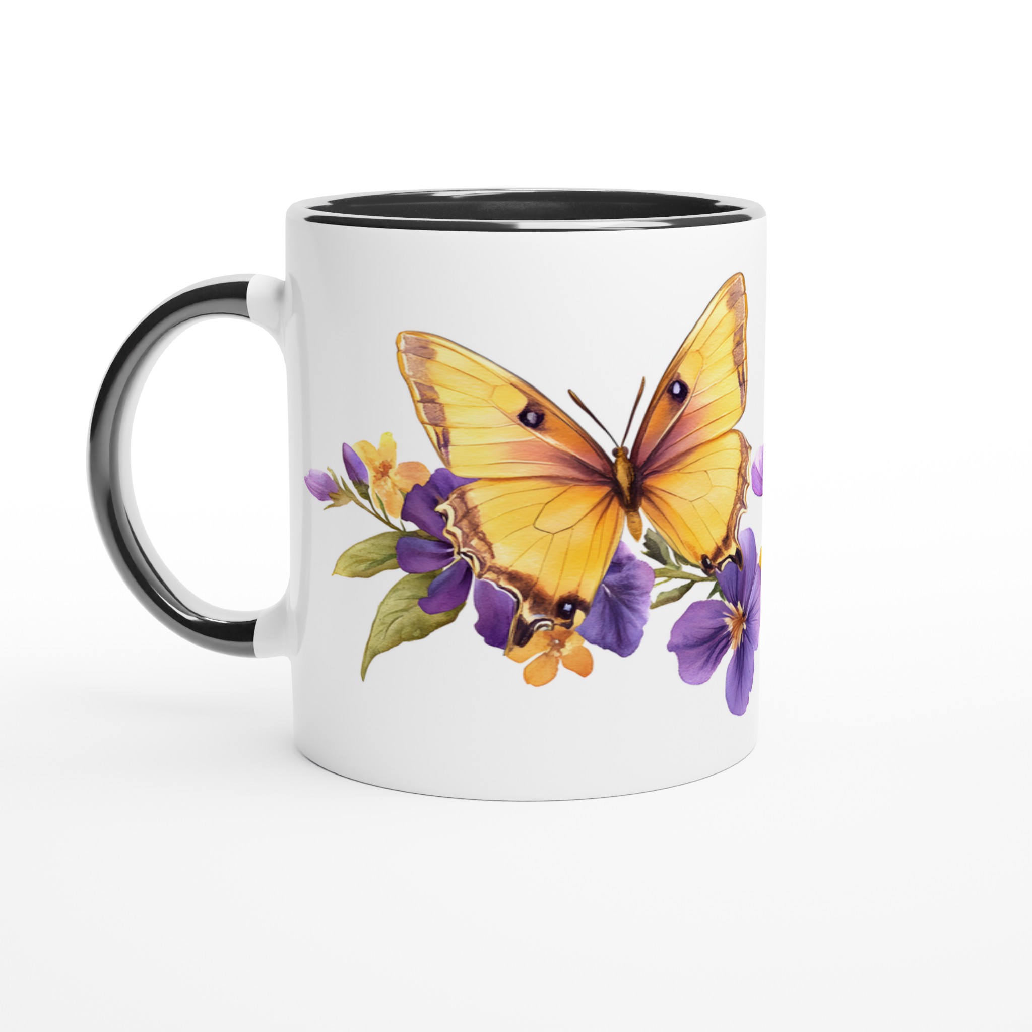 Fjärilsdröm Keramisk Mugg - Vårig Design i Gult & Lila, 11 oz 4 def6a2bd-128d-46ba-9225-2c7cf84e3600