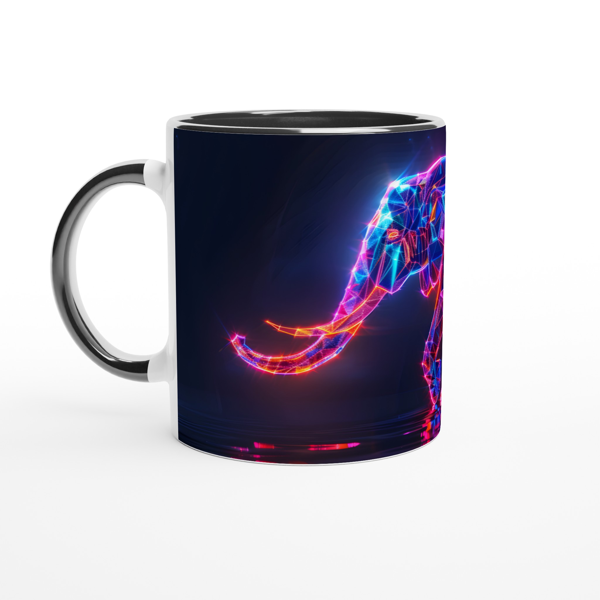 Digital Elephant Neon Glöd - 11oz Keramikmugg 4 df025236-91f1-4b65-a999-bc3751069589