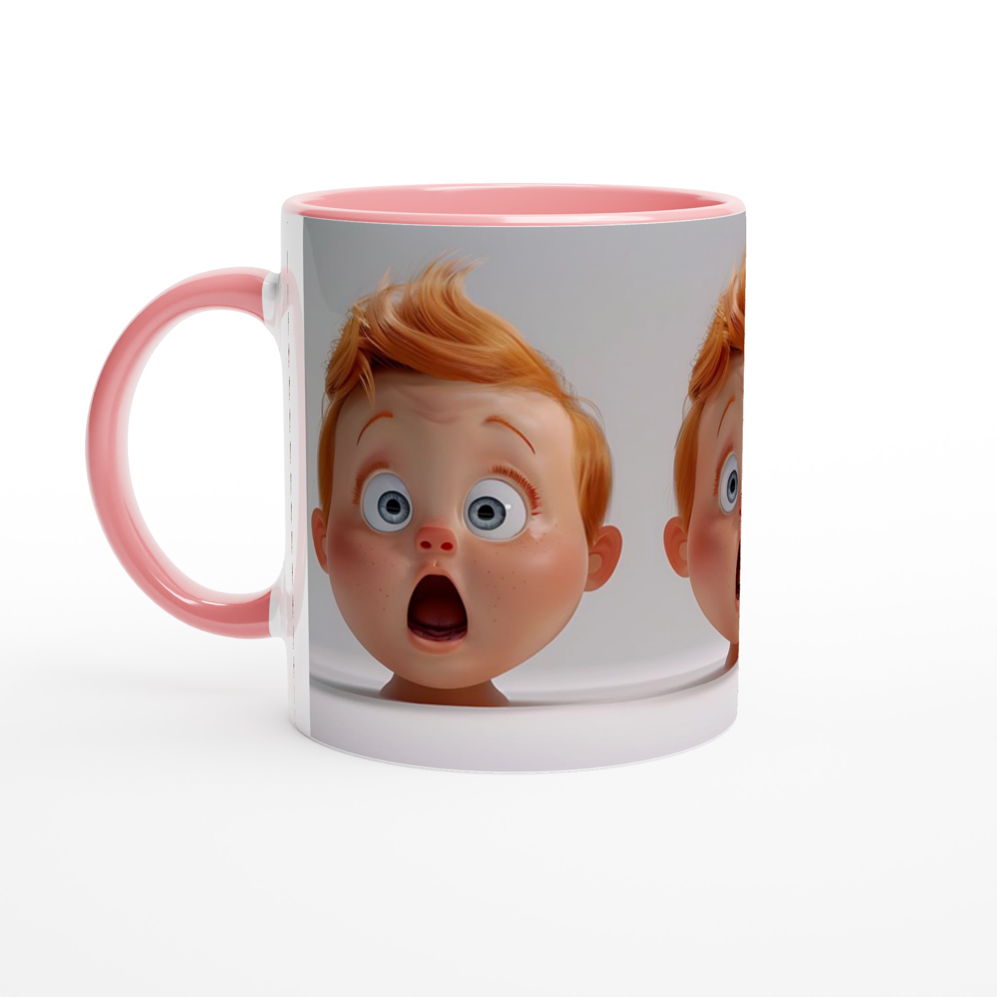 Förvånad Rödlockig Barnmugg – 11oz Keramikmugg i ditt val av 7 livfulla färger! 6 df1e7118-014c-433d-b6af-bda071565481