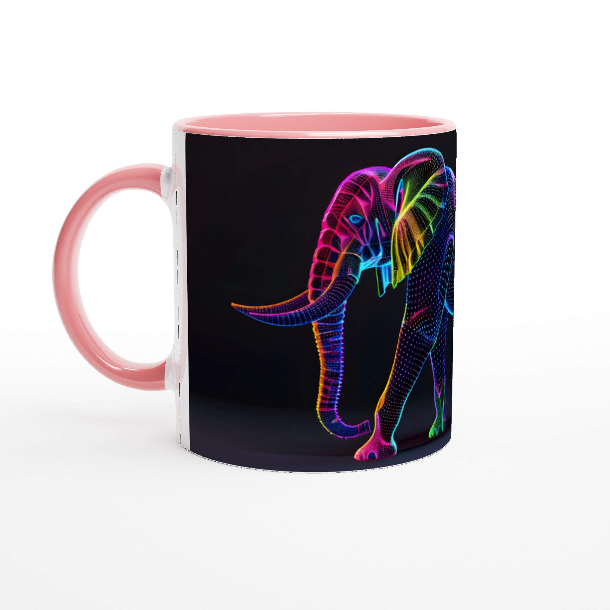 Neon Elefant Konstmugg - 11oz Keramikmugg i din valfria färg! 7 df3f12c0-4a9d-4bcf-9d50-fdc64816a405