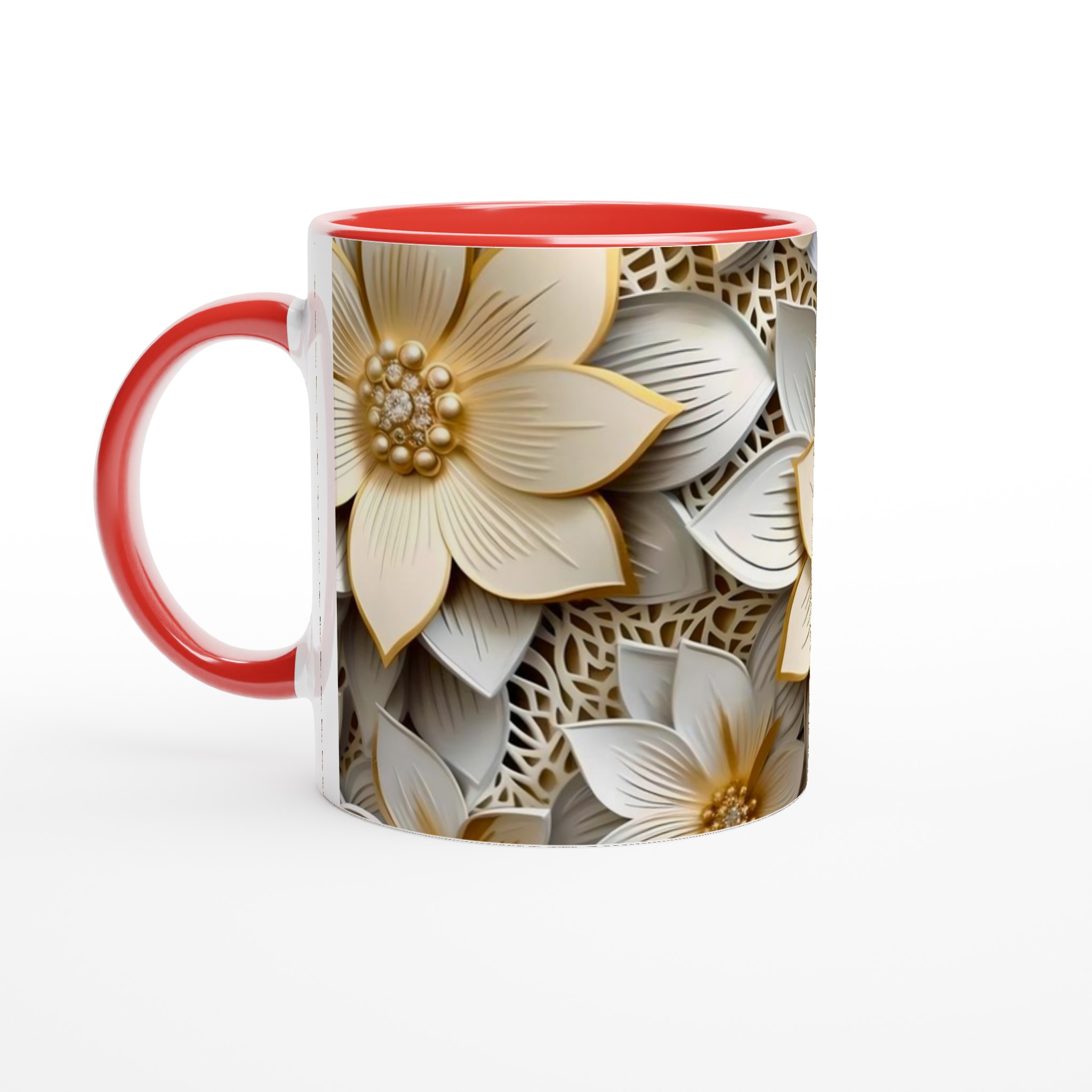 Elegant Vit 11oz Keramisk Mugg med Guldaccent – Välj Din Favoritfärg 5 df456d0e-bd53-4f6c-bb4e-e94dde526702