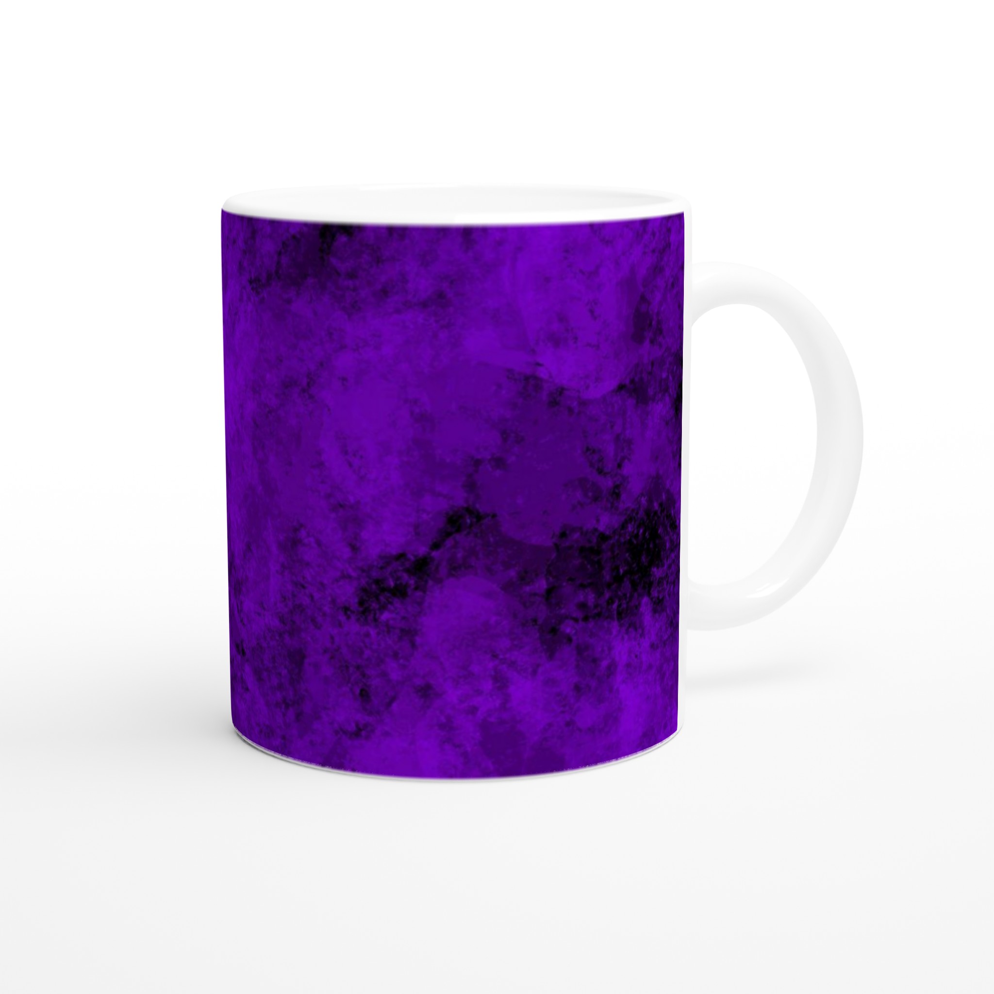 Vit 11oz keramisk mugg med djup lila konstnärlig textur – välj bland sju färgstarka keramiska nyanser 9 df4e7c2c-3e2a-4a20-bd4b-27073aeec813