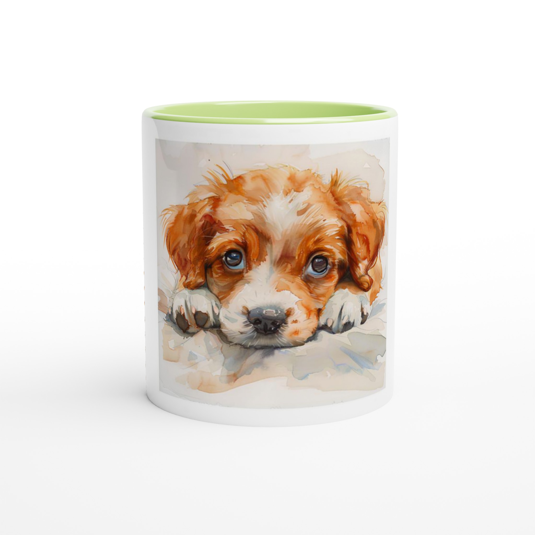 Vattenfärgsvalp 11oz Keramikmugg - Charmig Hunddesign i ditt val av sex levande nyanser 4 df70fa4f-02ed-46ae-86ba-cdc09e6b510d