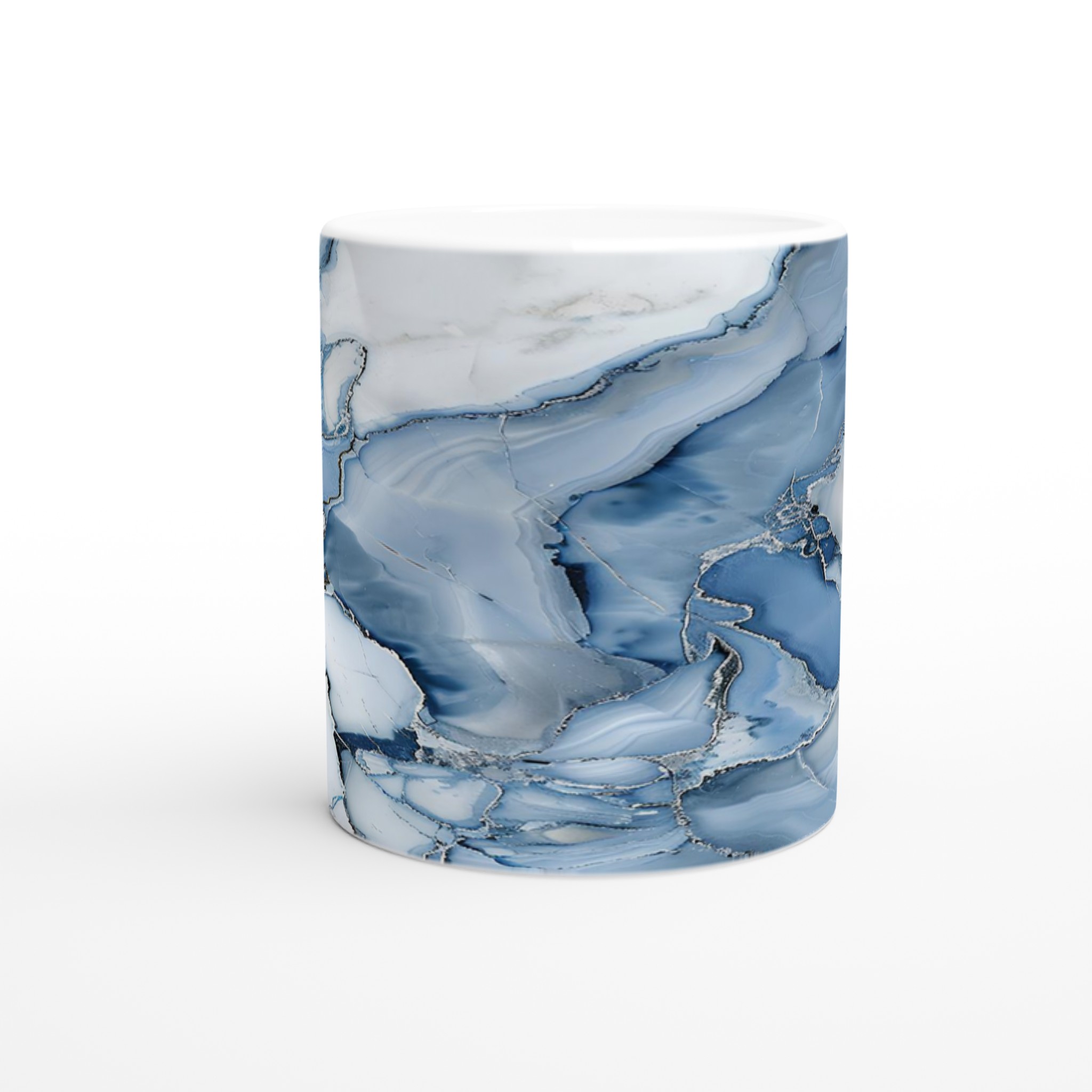 Abstrakt Marmormugg i Blått & Vitt – 11 oz Keramikmugg för Modern Stil 8 dfcae27d-2f28-440d-9e28-91070d74cac9