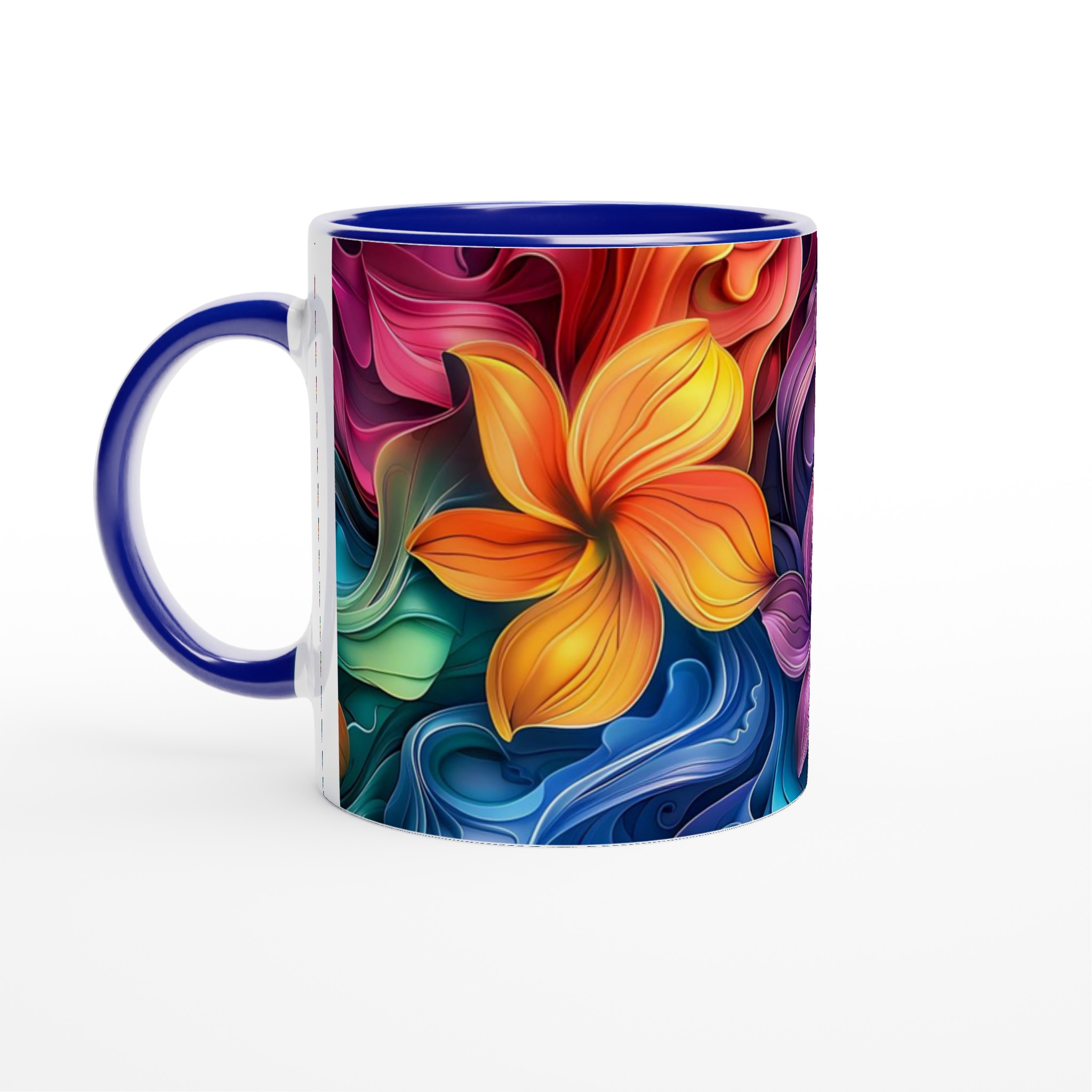Tropisk Blomsterglädje 11oz Keramikmugg – Vibrerande Färgexplosion i Ditt Val av 7 Nyanser 2 dff697e5-1edd-47bf-9134-b8f3cfc93e09