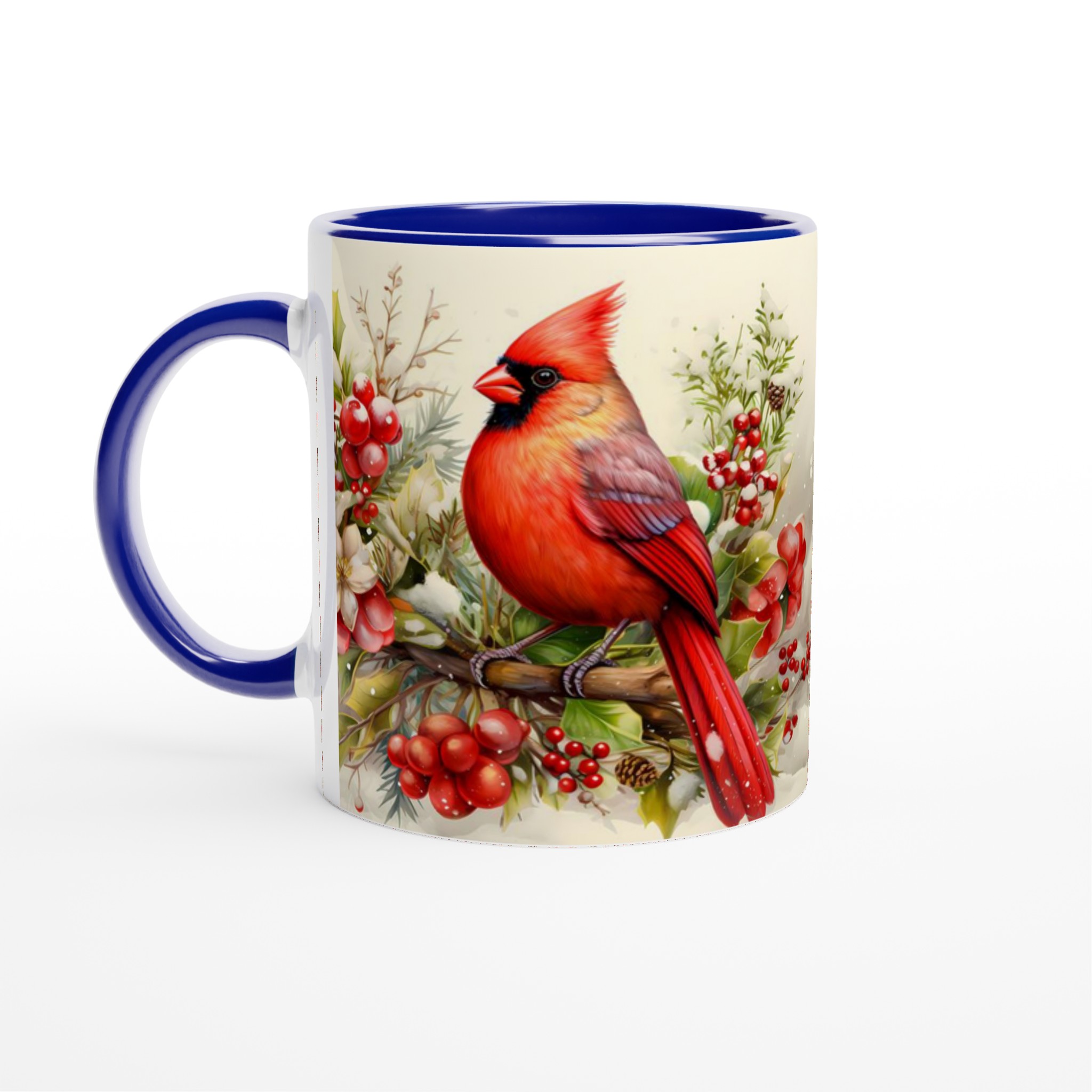 Kardinal i Vinterland Mugg - Levande Vinterdesign på 11oz Keramikmugg 2 e0005cd3-0598-45cf-bfbd-3603add02f2d
