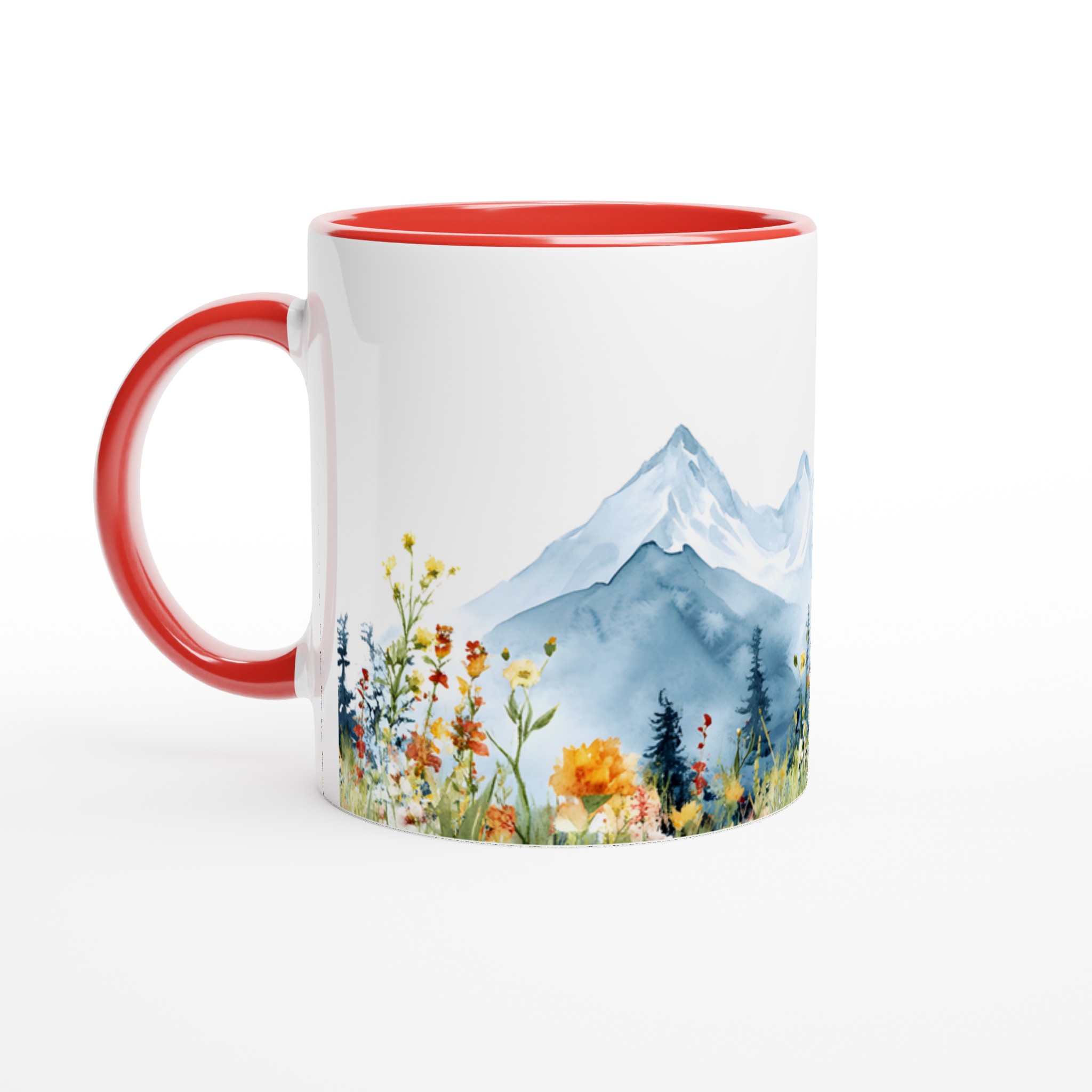 Akvarell Berg & Vildblommor Keramikmugg – Din 11oz Favorit i Väljfri Färg 5 e021a79c-9518-475f-9847-e7ee1a41d929