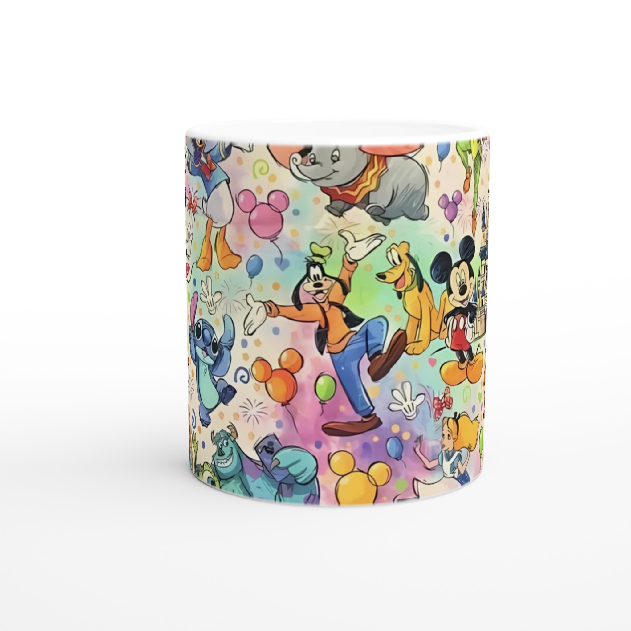 Vit 11oz keramisk mugg med lekfulla Disney-ikoner i livfulla färger 8 e03b9ff8-7def-4d99-b004-aaa2cab3769b