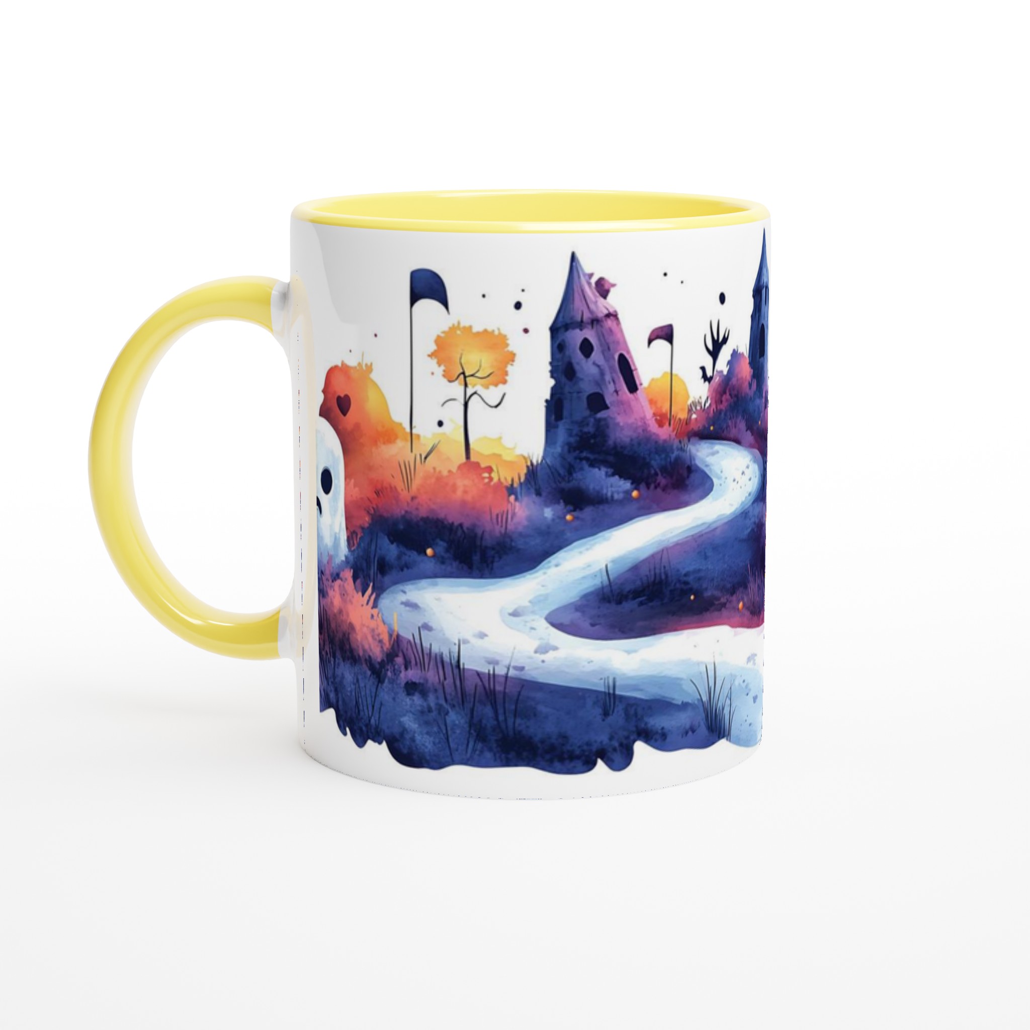 Mystisk Halloweennatt 11oz Keramisk Mugg – Drömlik Akvarell i Dina Favoritfärger 3 e05ba4f2-3239-4e8d-ba58-7fe2728d5753