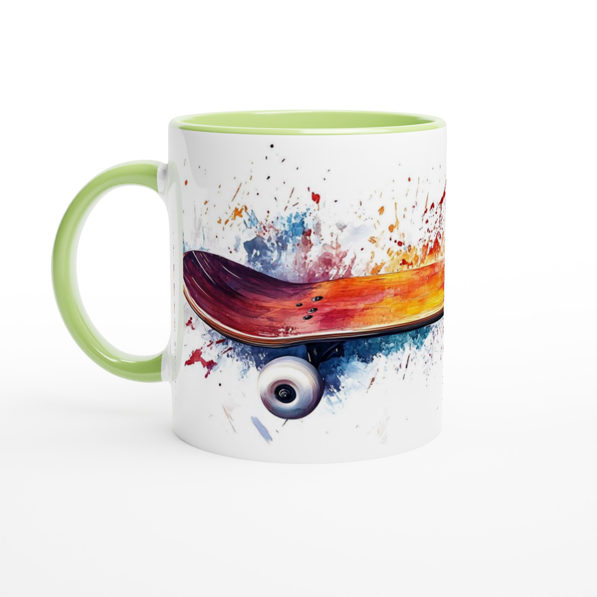 Skateboard Konst Mugg – Dynamisk Akvarell Design i Flera Färger, 11oz Keramisk Mugg 7 e09ba0a9-84d0-4d52-9029-204f62237aba