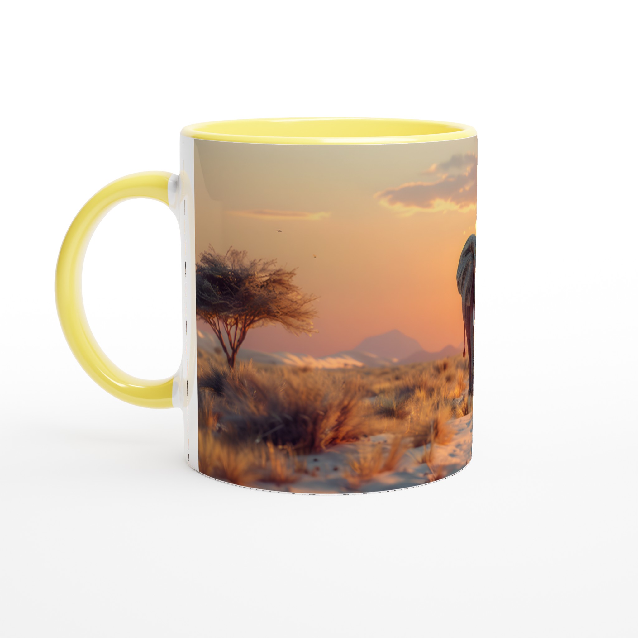 Majestätisk Elefant Safari Solnedgång – 11oz Keramisk Mugg i Valfri Färg 3 e0a27d0b-e3e7-4352-b636-3e605d183004