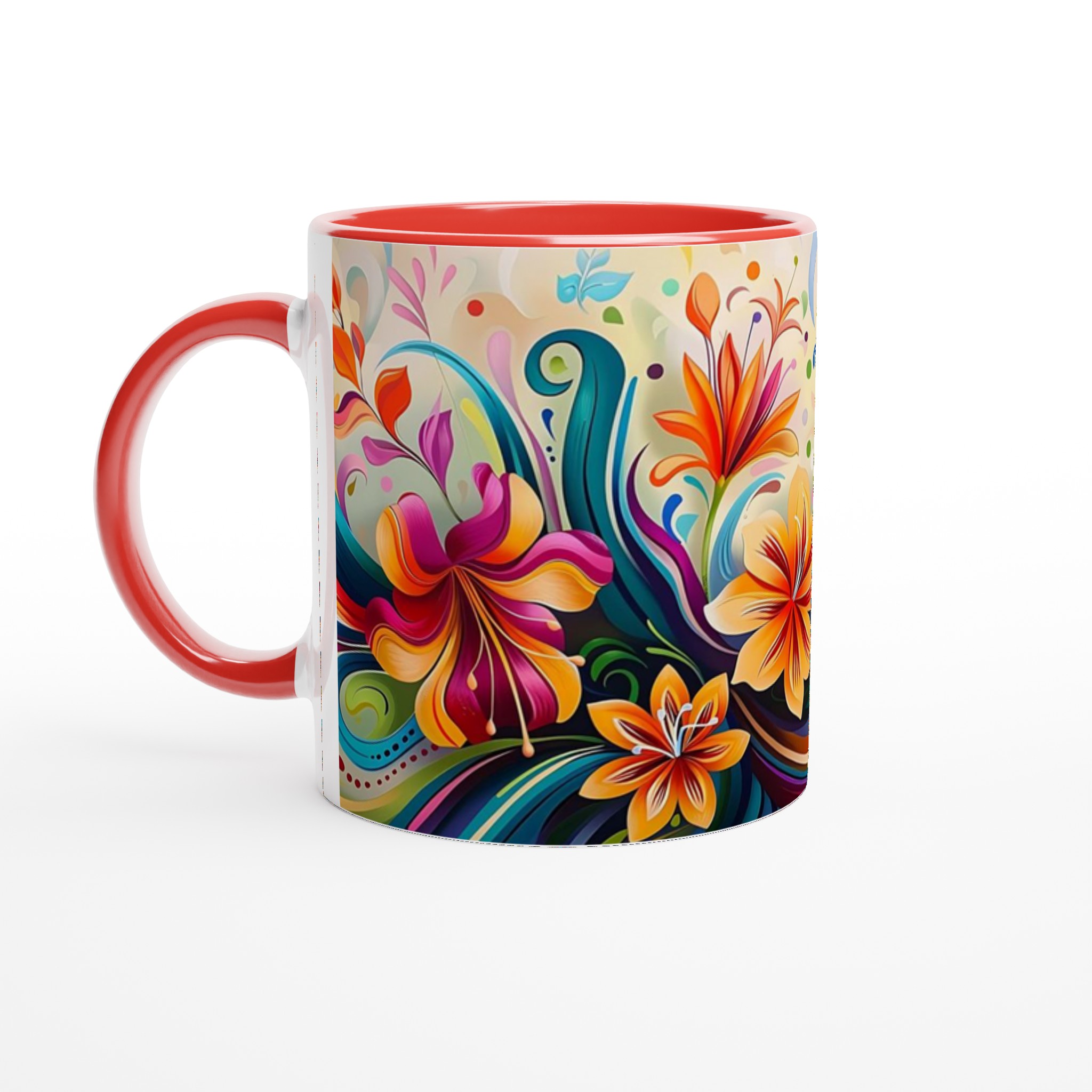 Konstfull Blomster Dans – 11oz Keramikmugg i Valfri Färg – Perfekt för Konstälskare 5 e0de2ae0-fe21-491a-b4b7-cca74decdf7e