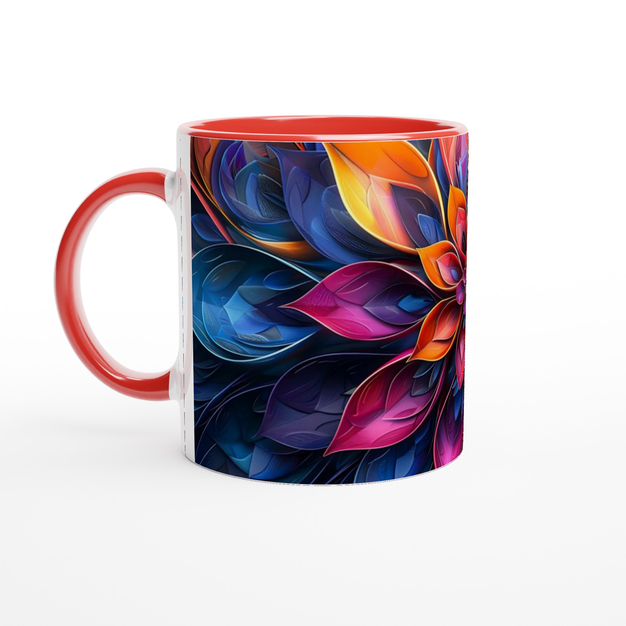 Abstrakt Blomster Keramikmugg – Konstnärlig Kaffekopp med Levande Färger och Välj din Favoritnyans 5 e0e72374-a155-4aae-b259-b4b13b11c71d