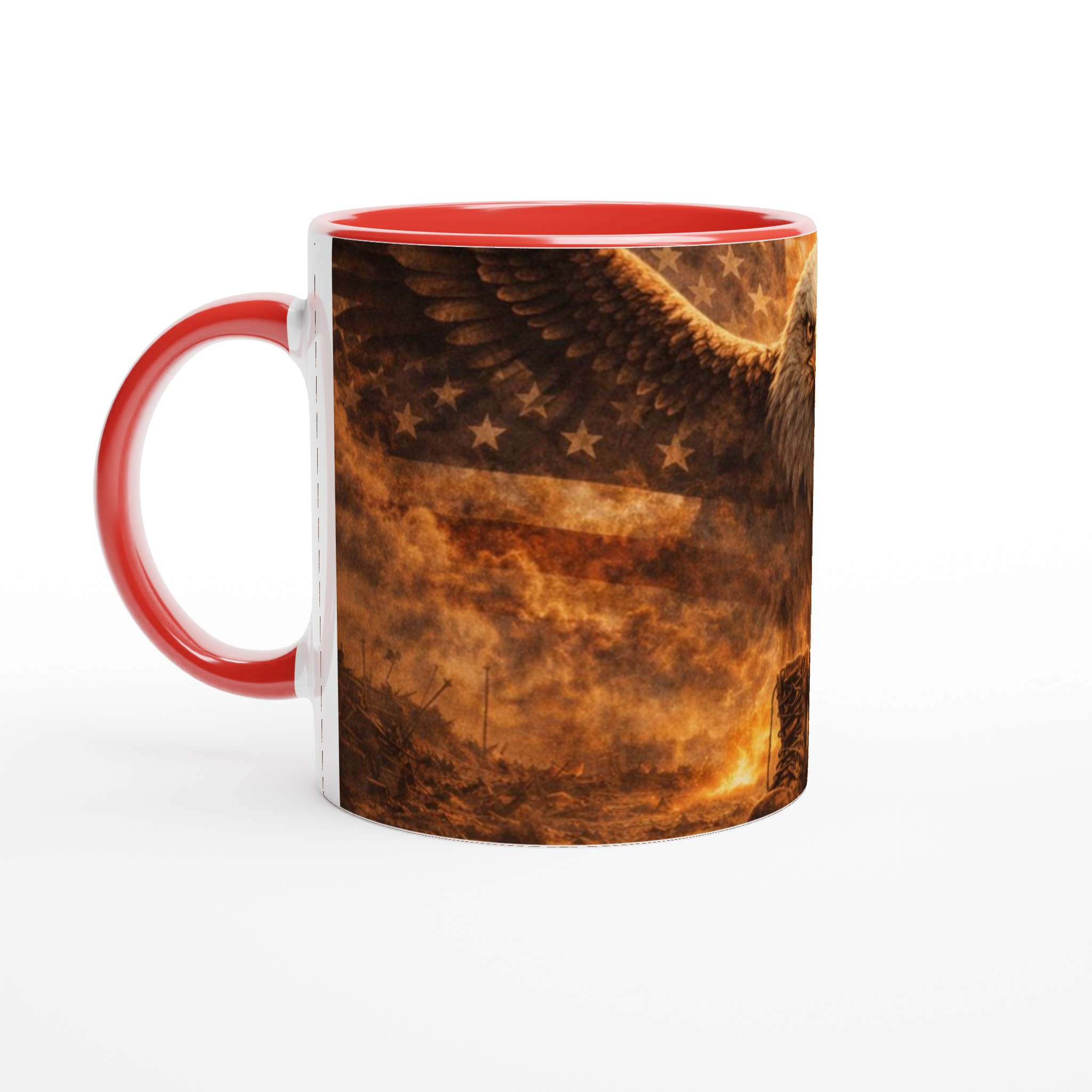 Vit 11oz keramisk mugg med majestätisk örn och patriotisk elddesign – välj bland färgstarka keramiska nyanser 5 e0ffc42d-e80f-48ba-a88d-500c4b89178e