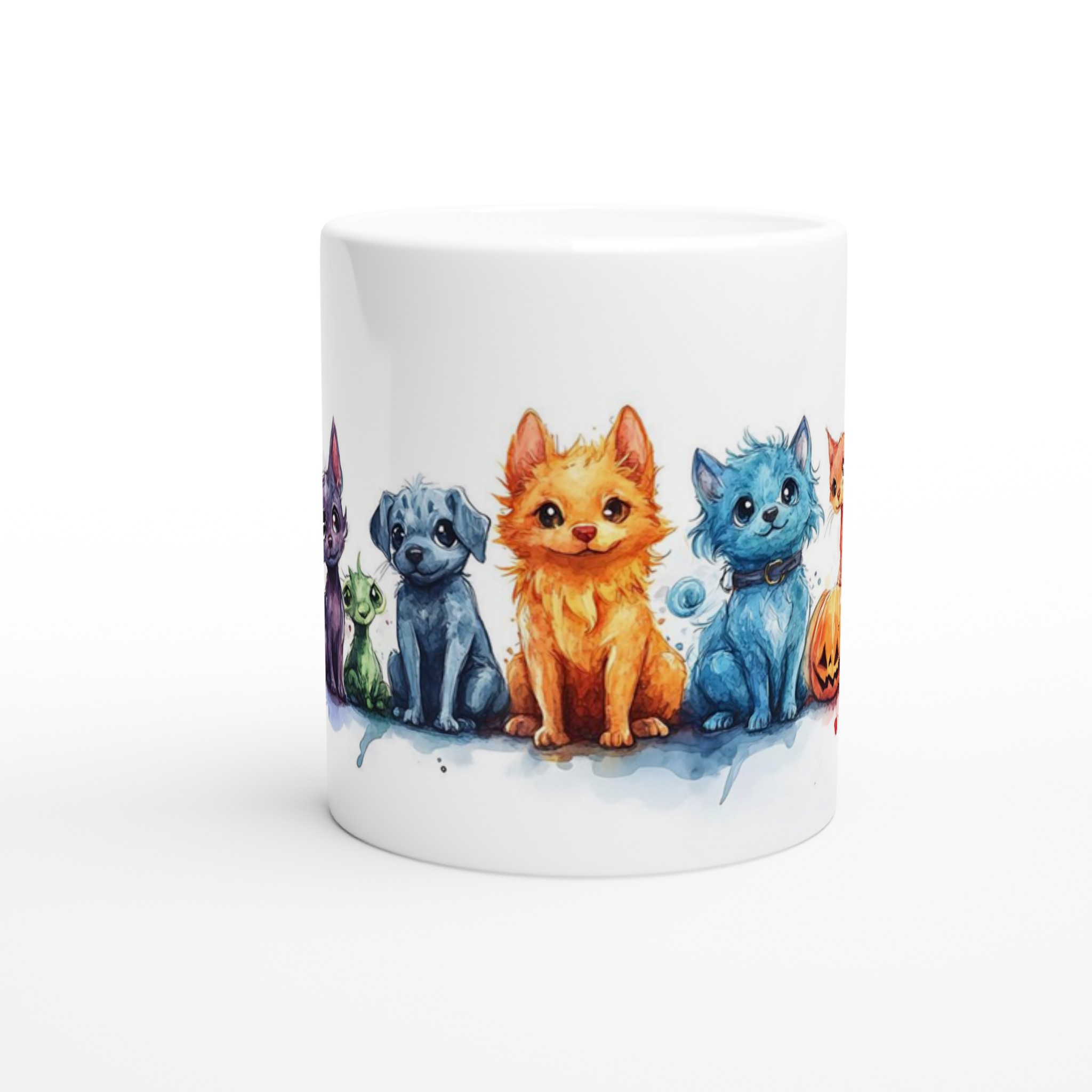 Söta Halloween Vänner 11oz Keramisk Mugg – Färgglada Monstervalpar & Pumpa Design 8 e13f7f12-46e8-4647-85e5-7cf14e5e3488