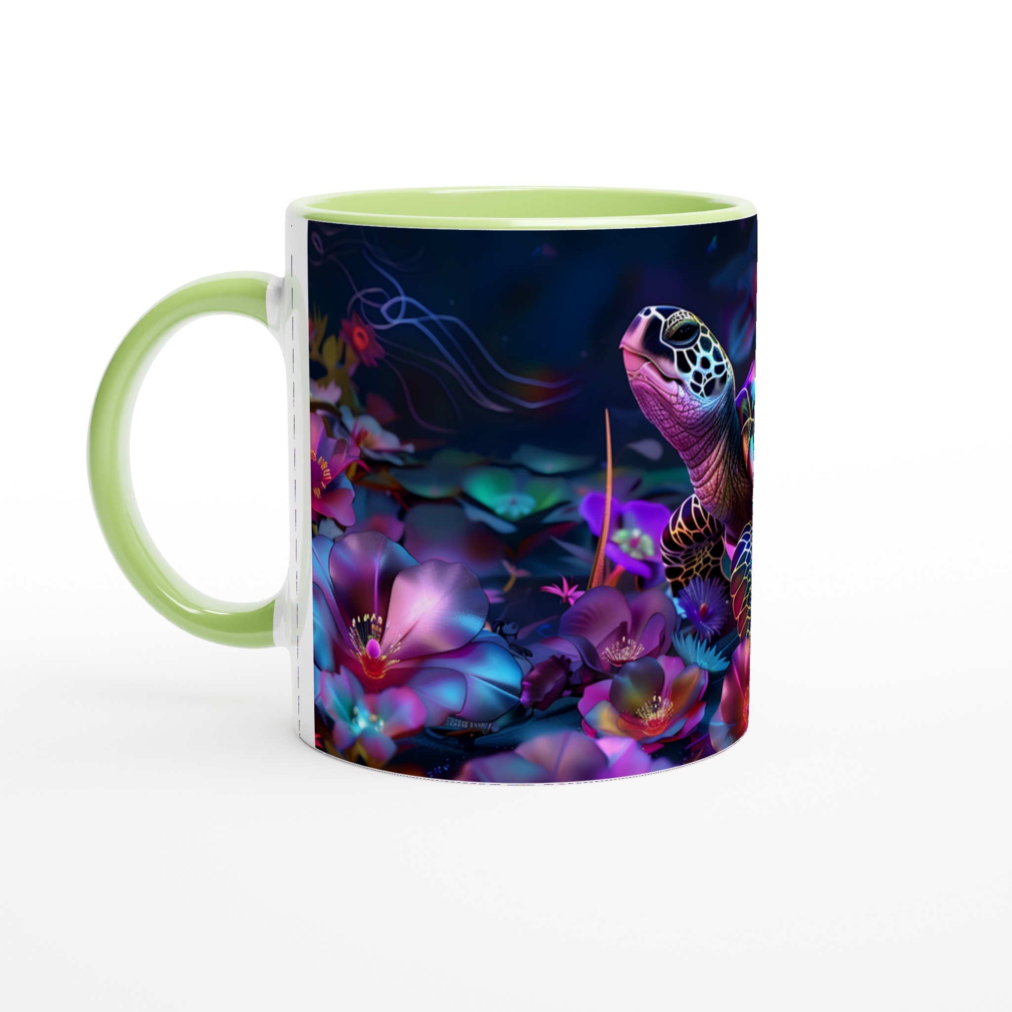 Neon Turtle Dream 11oz Keramikmugg – Färgstark Konst för Din Fikastund i Sju Nyanser 7 e173c483-0b1a-4ac8-9fab-46703512fe3a