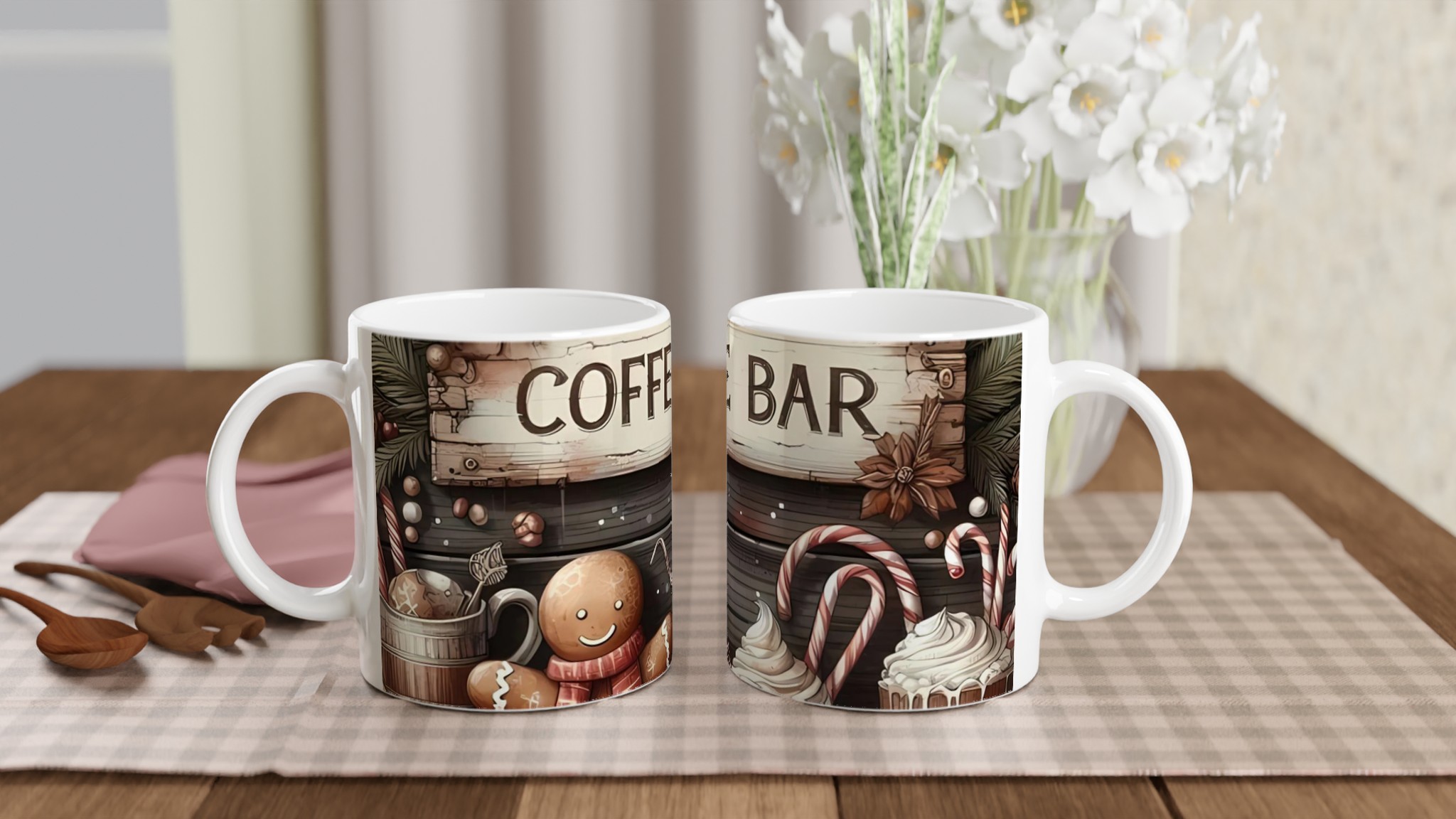 Vit 11oz keramisk mugg med mysigt julmotiv – välj bland sju charmiga färger 10 e17a6739-e0f6-4570-a3dd-a781d5b95ba4