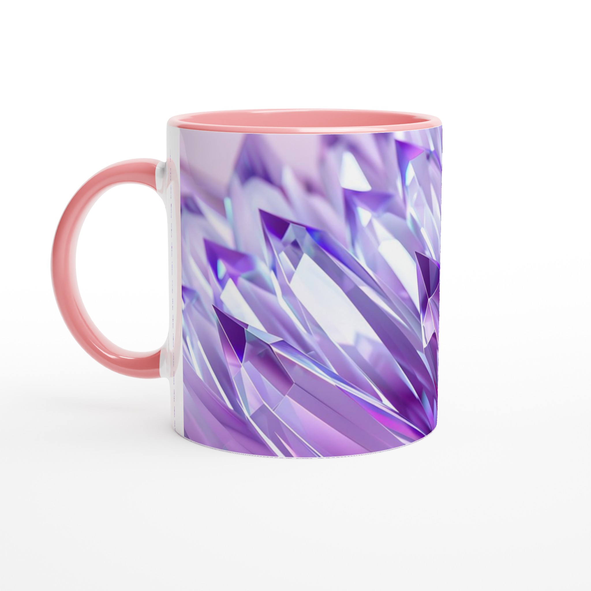 Glittrande Lila Prismamugg – 11 oz Keramisk Kaffemugg med Kristallklar Design 6 e18c828a-46e8-433e-87ca-2f91c4fb4fc1