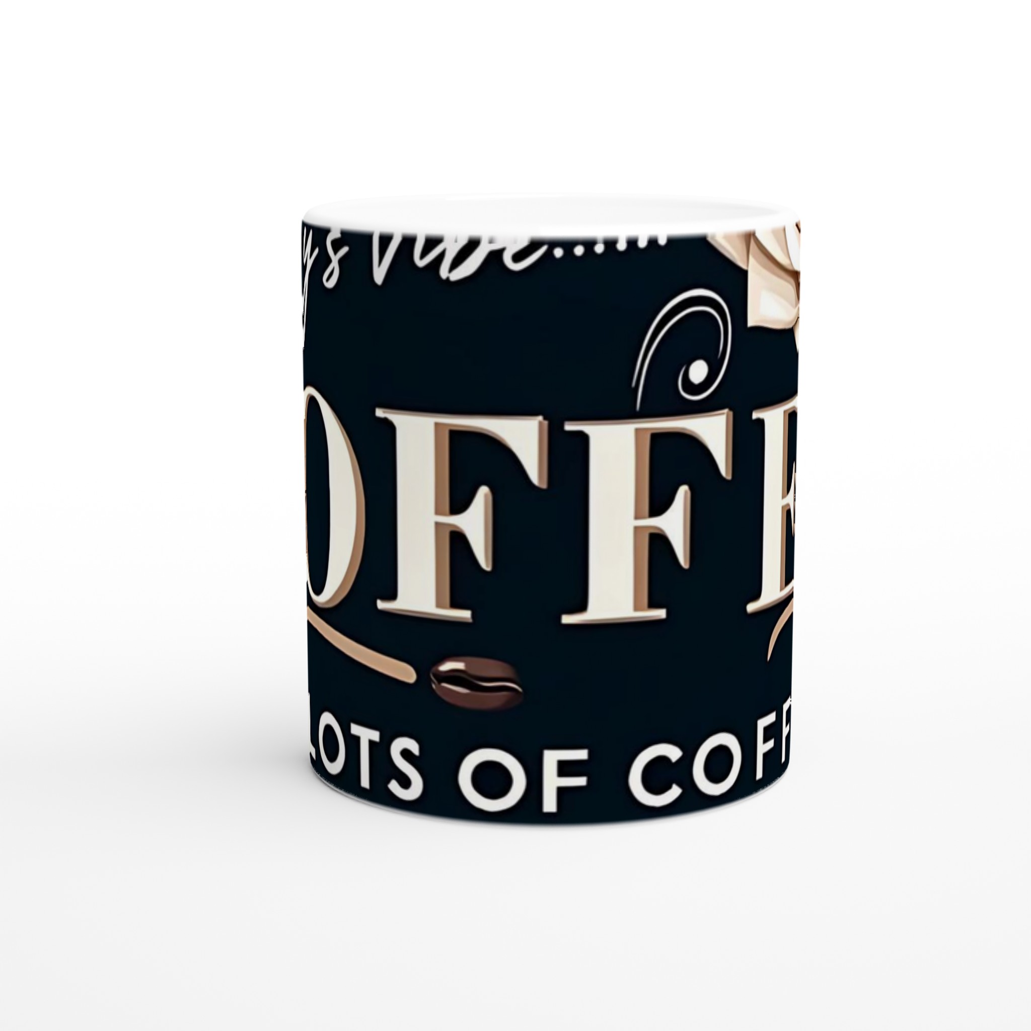 Muggen "Today's Vibe: Coffee" - 11oz Keramisk Mugg med Gulddetaljer & Djurmönster – Välj din färg! 8 e197c09e-531a-43d3-8499-d71b26234444
