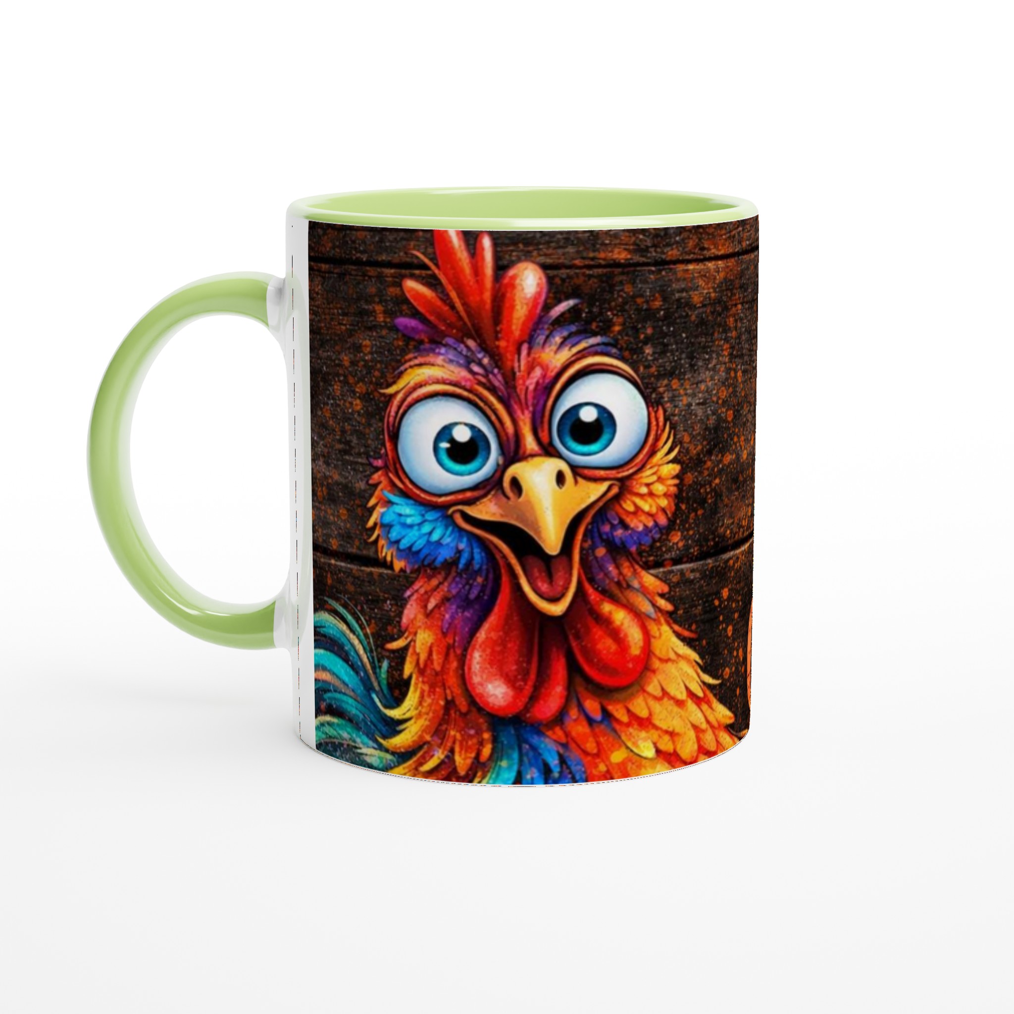 Vit 11oz keramisk mugg med färgstarkt 'Not Today Clucker'-motiv i din favoritfärg 7 e1a4be5c-cc9a-4f94-ac0c-d56cd9a0815b