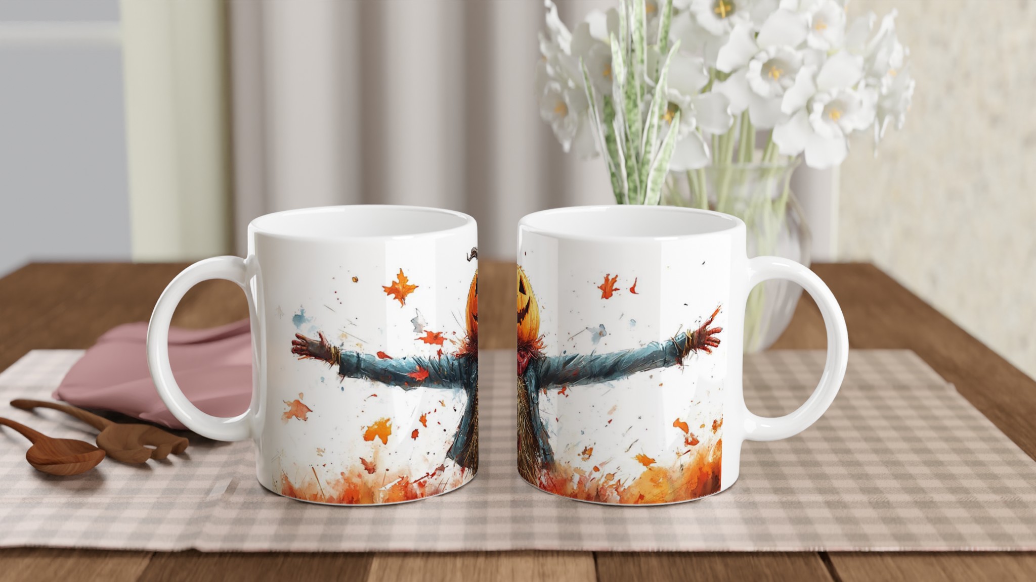 Glad Halloween Pumpa Skrämma Mugg – Levande Akvarell Keramik Kaffekopp i Flera Färger 10 e1ccfa5f-52a6-45bd-9e5a-813ebe1c24ea