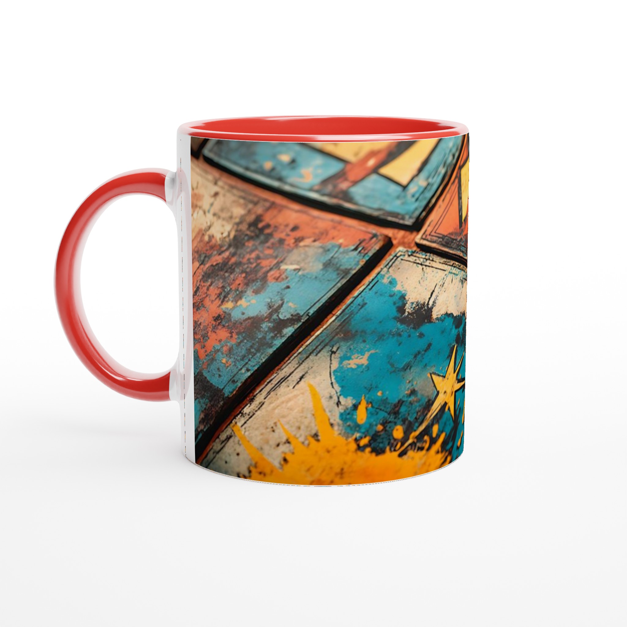 Abstrakt Pop Art Keramisk Mugg - Din Favoritdryck i Livfull Grunge-Stil, 11oz 5 e1e7cb9e-dc30-4c91-aacd-1eebb9b04763