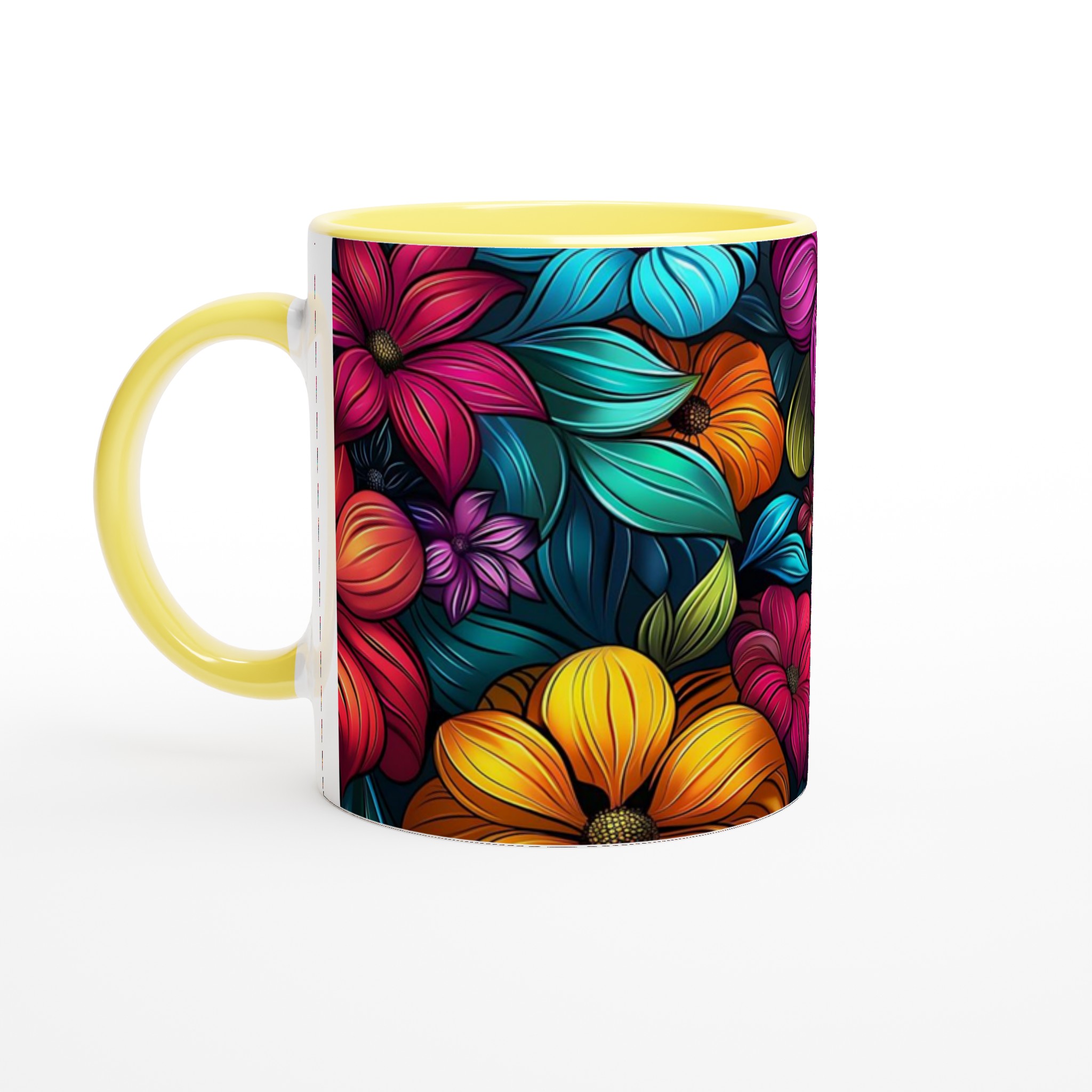 Tropisk Blomster Mugg - Livfull Keramisk Kaffemugg med Färgstark Design, 11oz 3 e224eaf3-5fa4-409d-a71f-c2055ea390d5