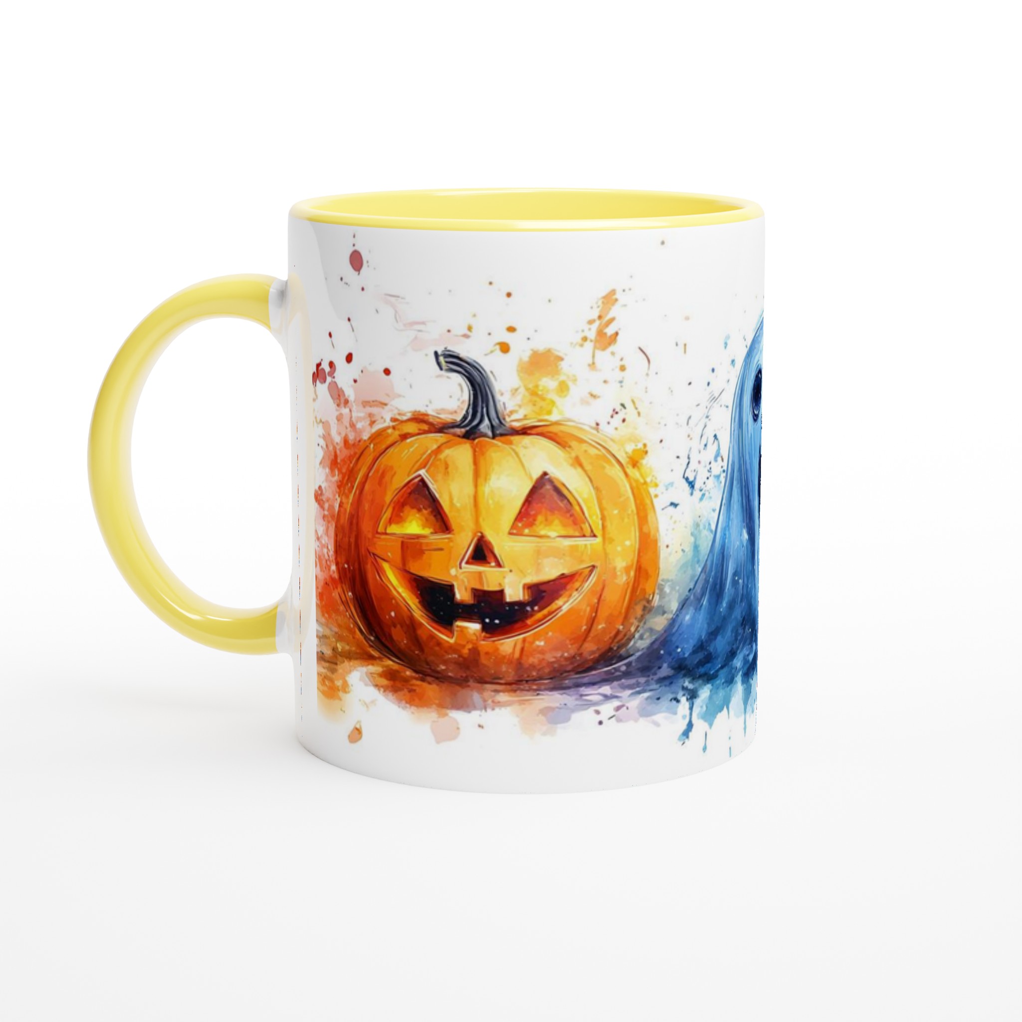 Spooky Watercolor Halloween Mugg - Pumpa & Spöke - Välj din favoritfärg 3 e236629c-9c45-4905-9e89-c909ff752c32