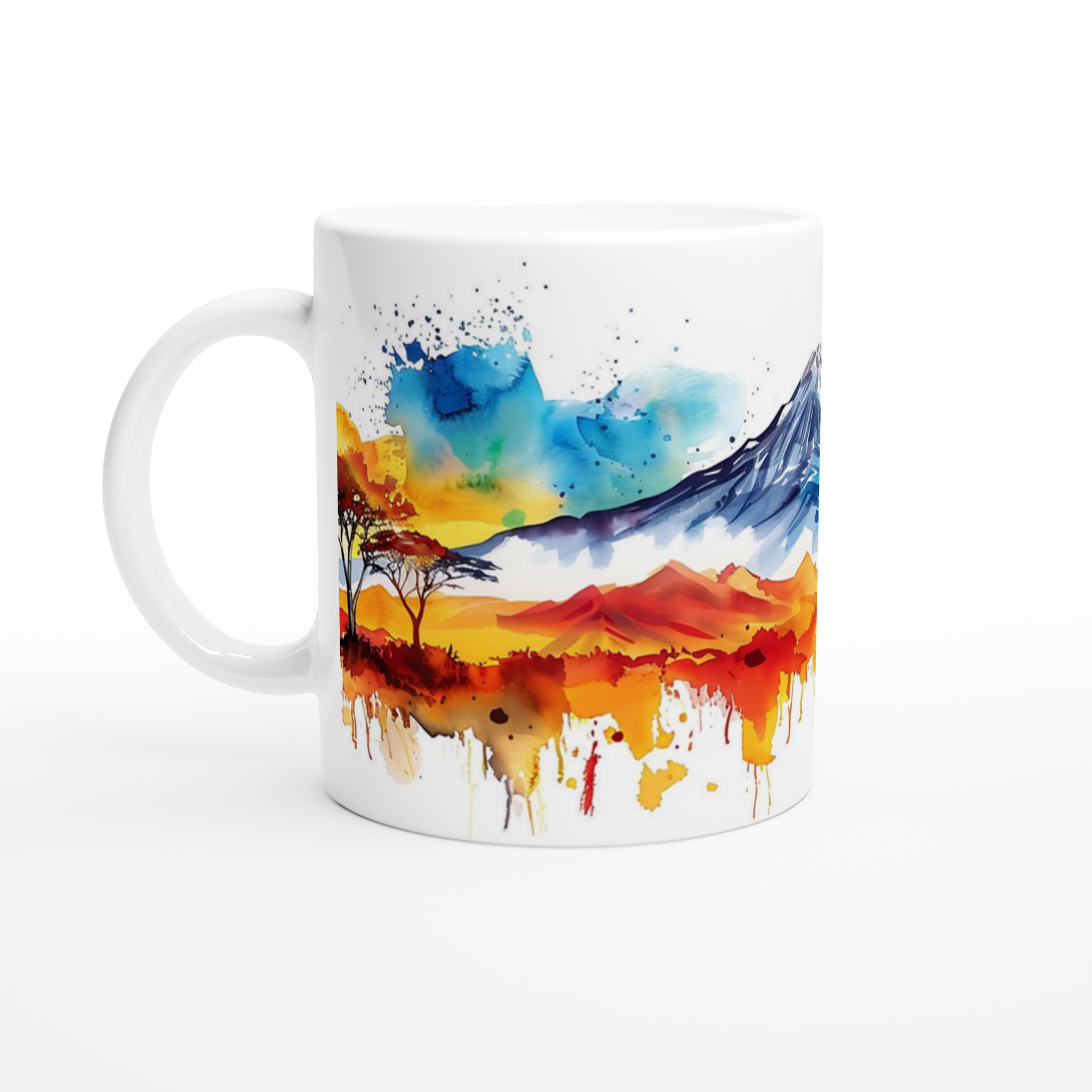 Akvarell Berg & Solnedgång Kaffemugg – Färgsprakande 11oz Keramikmugg i ditt val av 7 nyanser 1 e285b401-701f-4ca0-82d3-ebb2580403aa