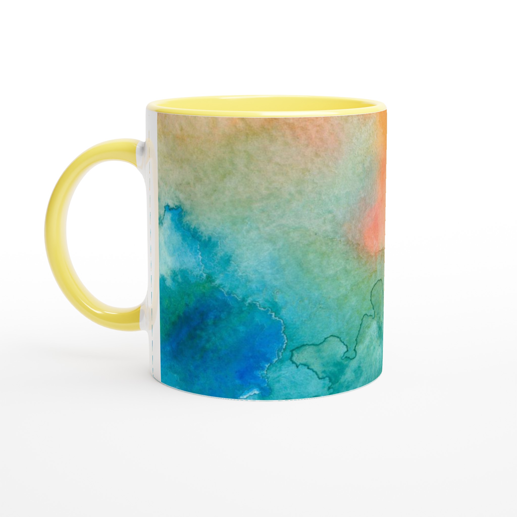 Vit 11oz keramisk mugg med abstrakt akvarellmönster – välj bland sju livfulla färger 3 e286a8a6-2f47-457c-83c7-246355fdadd9