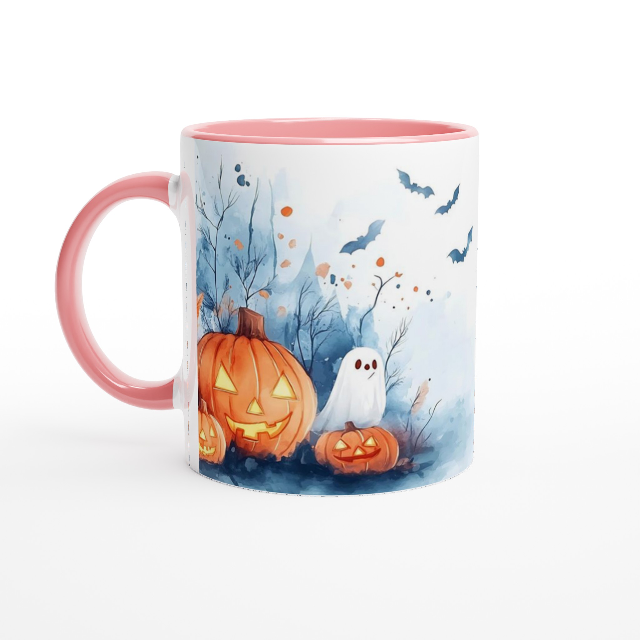 Spökhus och Spökig Pumpa Mugg – Halloween Akvarell Keramikmugg i 7 Färger 6 e2ed6631-2560-485c-9dd7-6316d3d9da87