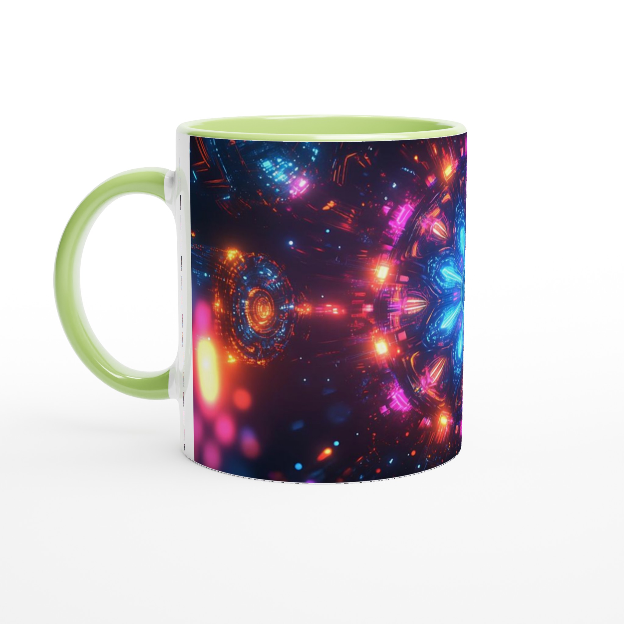 Cosmic Mandala Keramikmugg – Strålande Neon Design i Ditt Val av Livliga Färger 7 e2edb06c-77d3-4f2f-9a5a-cb1c7a89f123