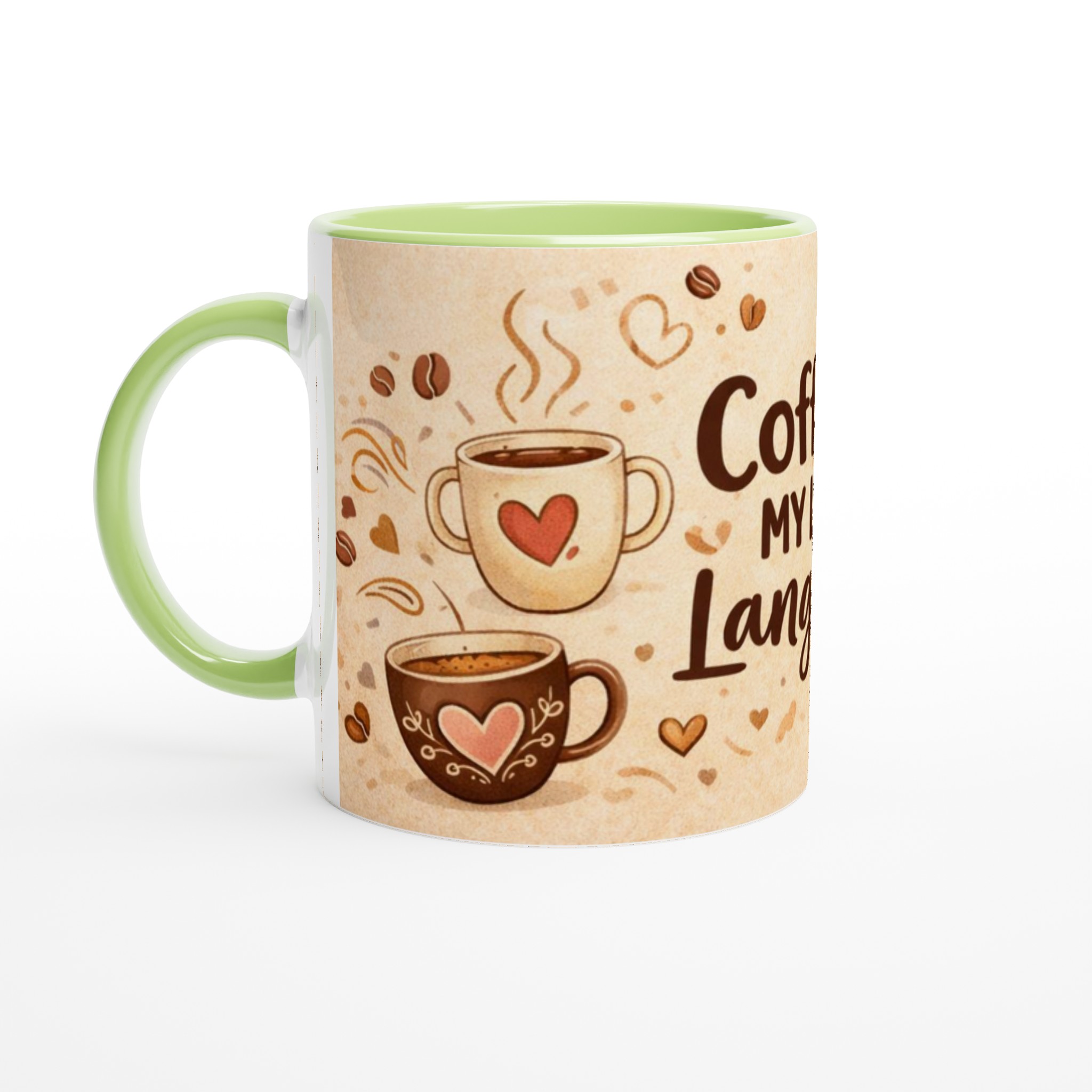 Vit 11oz keramisk mugg med kärleksfullt kaffemotiv – välj bland 7 charmiga färger 7 e30828f1-5a6c-4226-b1a1-37874154f542