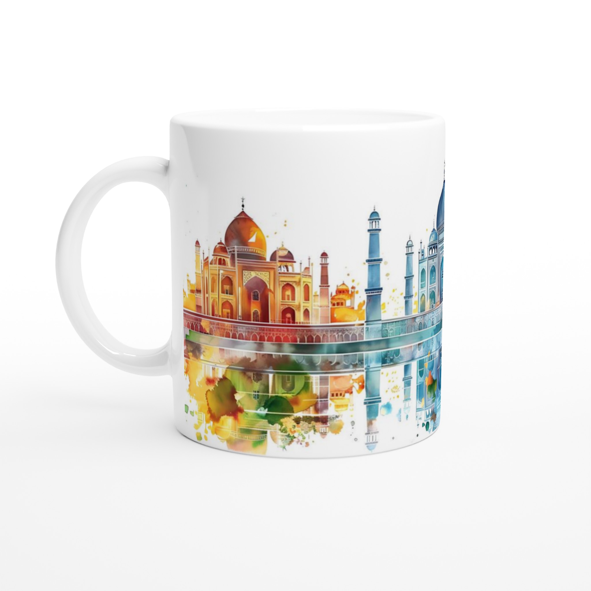 Mångfärgad Taj Mahal Mugg - Akvarell Kollektion 11oz Keramikmugg i ditt val av 7 nyanser 1 e314dcee-2dd3-4f7d-800a-12500fb5cb81