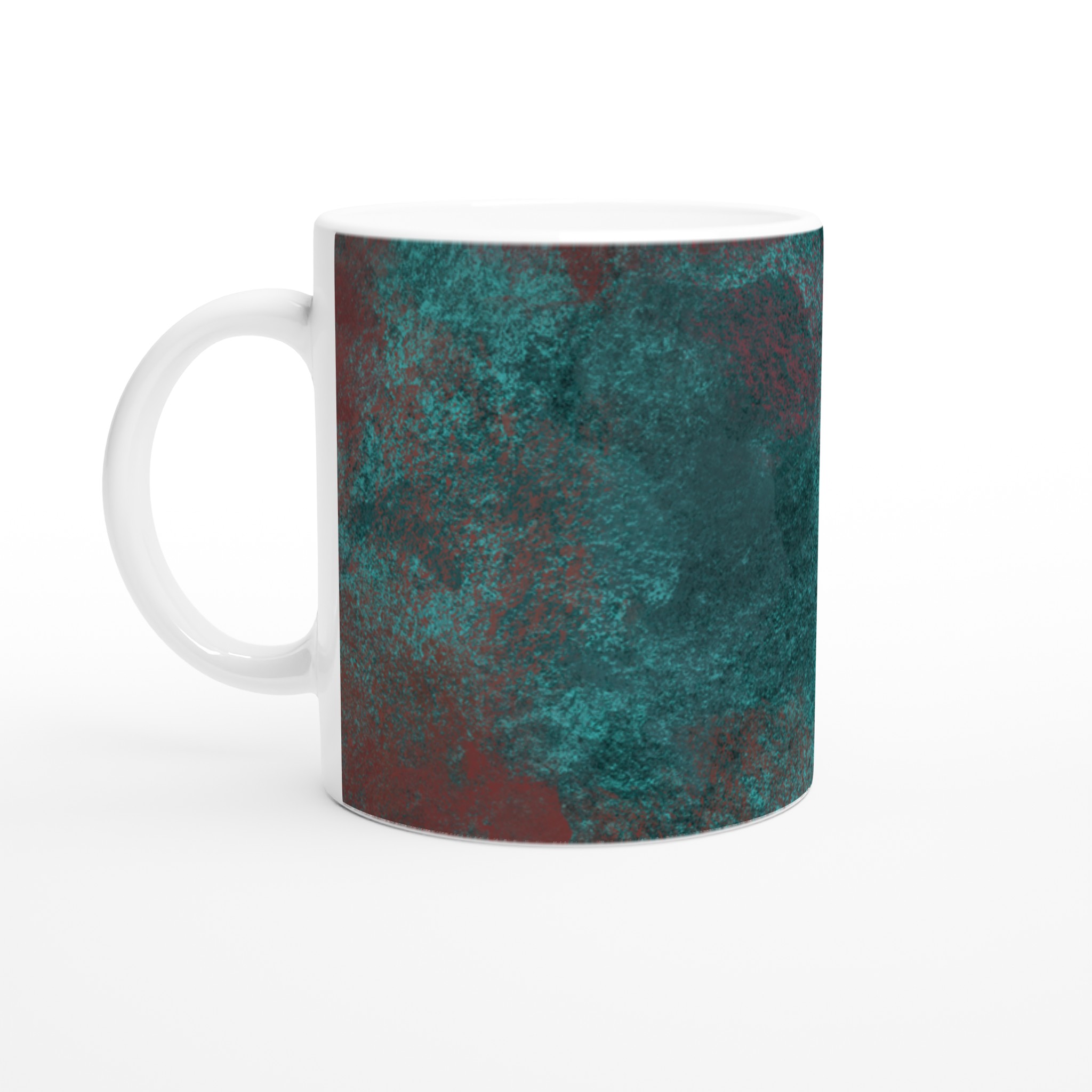 Vit 11oz Keramisk Mugg med Konstnärlig Abstrakt Design i Flera Färger 1 e349fee9-5f29-49ec-be8e-bb89dd3c0916
